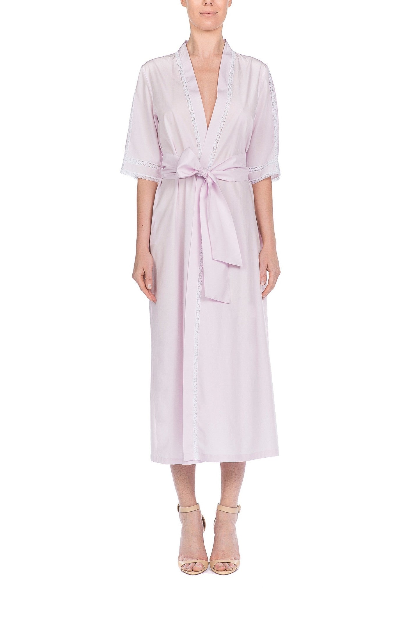 İpek Kıramer-Viboleyn Cotton Robe Pink-Sabahlık-1-Milagron.com