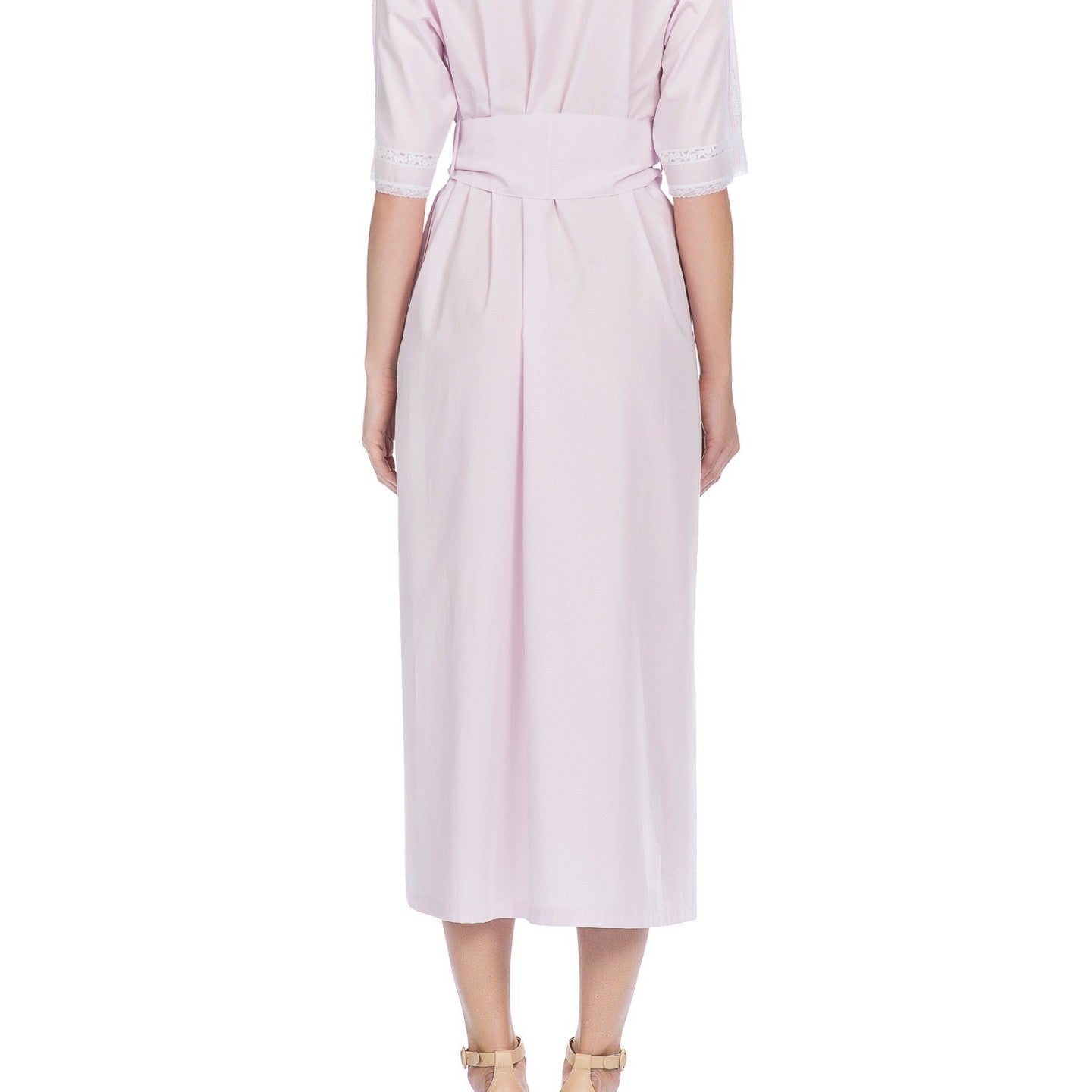 İpek Kıramer-Viboleyn Cotton Robe Pink-Sabahlık-3-Milagron.com