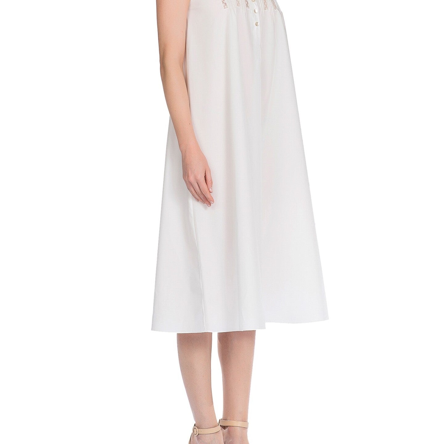 İpek Kıramer-Victorian Cotton Chemise Ecru-Gecelik-2-Milagron.com