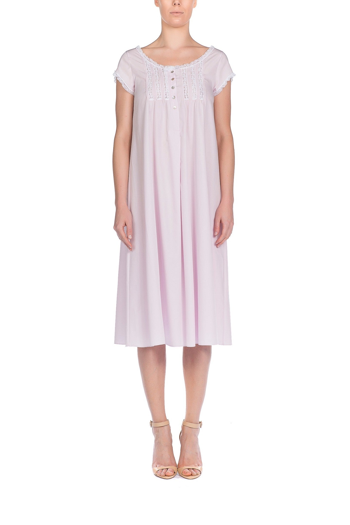 İpek Kıramer-Victorian Cotton Chemise Pink-Gecelik-1-Milagron.com