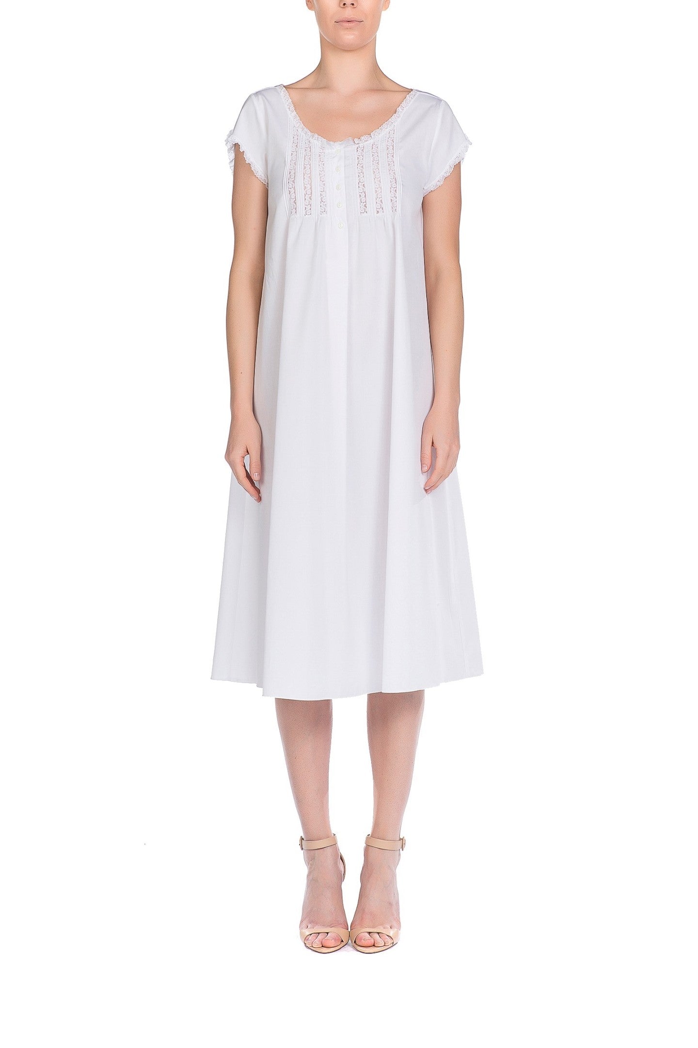 İpek Kıramer-Victorian Cotton Chemise White-Gecelik-1-Milagron.com