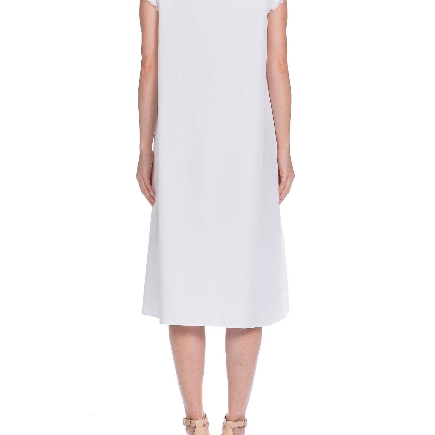 İpek Kıramer-Victorian Cotton Chemise White-Gecelik-3-Milagron.com