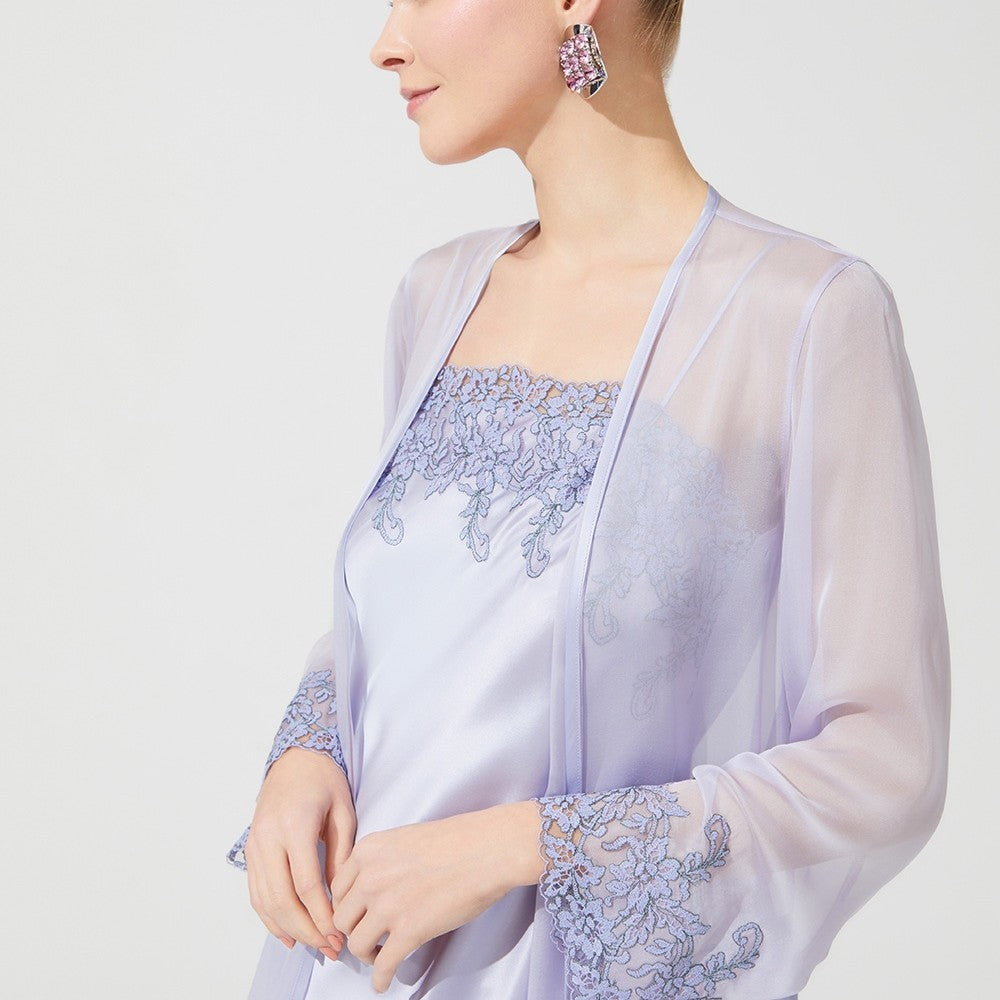 İpek Kıramer-Zen Silk Long Robe Purple-Sabahlık-2-Milagron.com