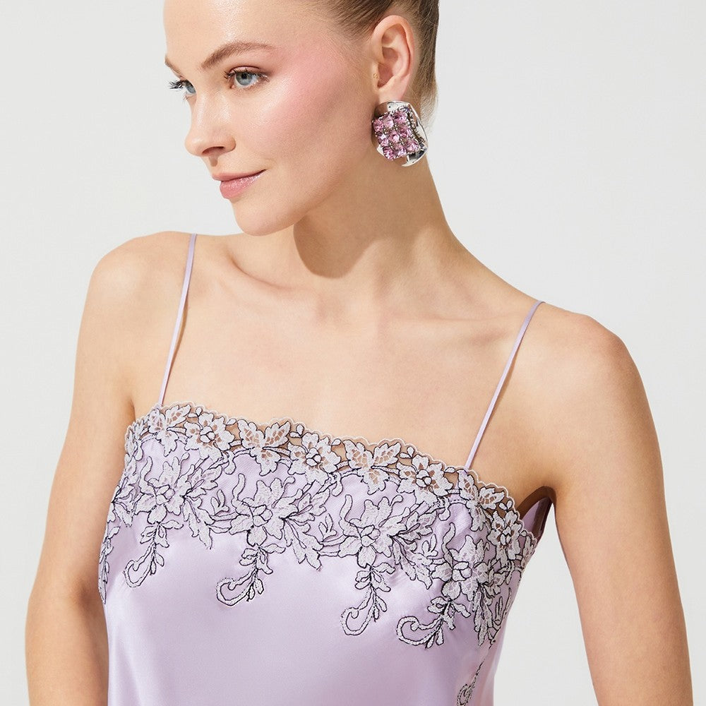 İpek Kıramer-Zen Silk Short Chemise Pink-Gecelik-2-Milagron.com