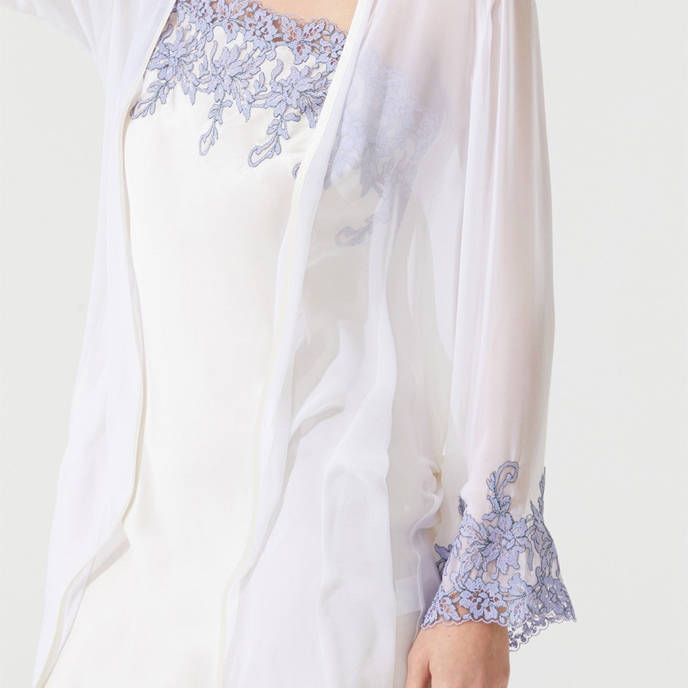 İpek Kıramer-Zen Silk Short Robe Ecru-Sabahlık-4-Milagron.com