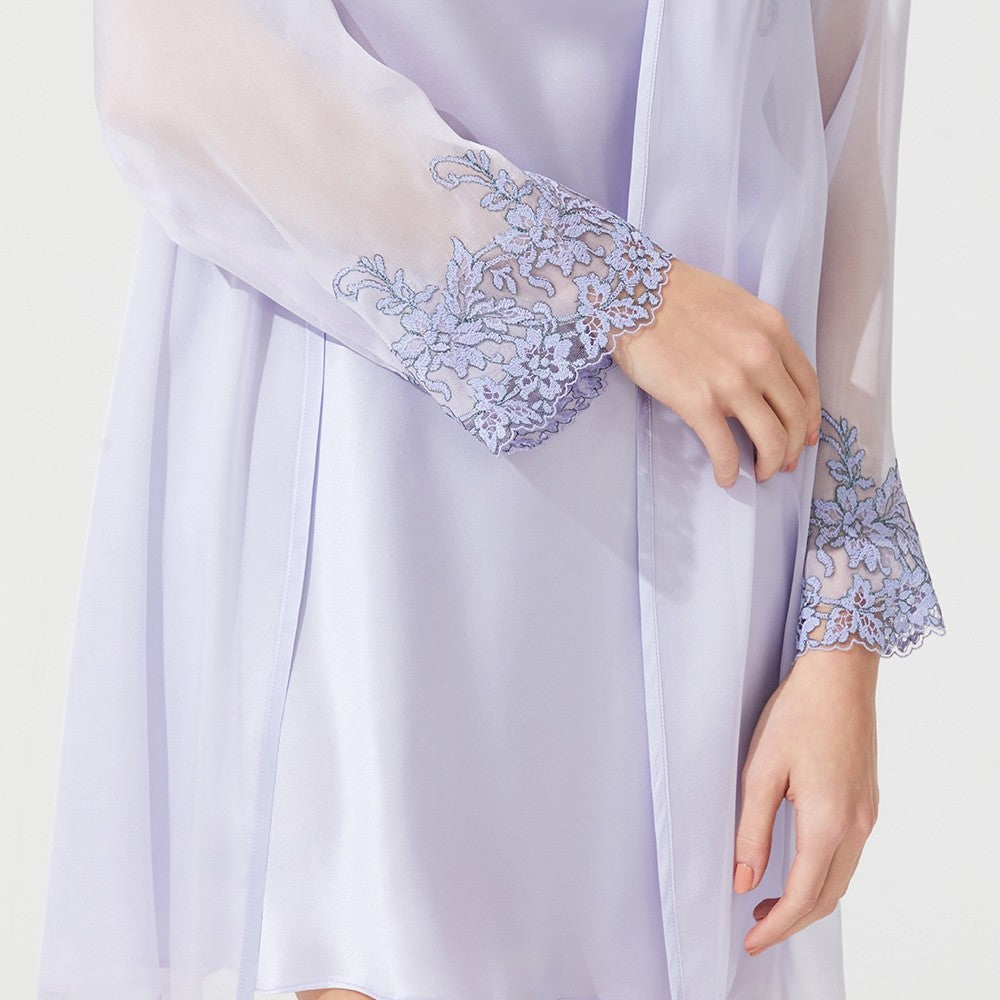 İpek Kıramer-Zen Silk Short Robe Purple-Sabahlık-2-Milagron.com