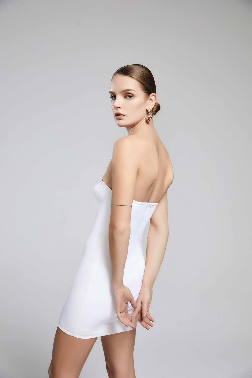 Iquoniq-Winter White Dress-Elbise-2-Milagron.com