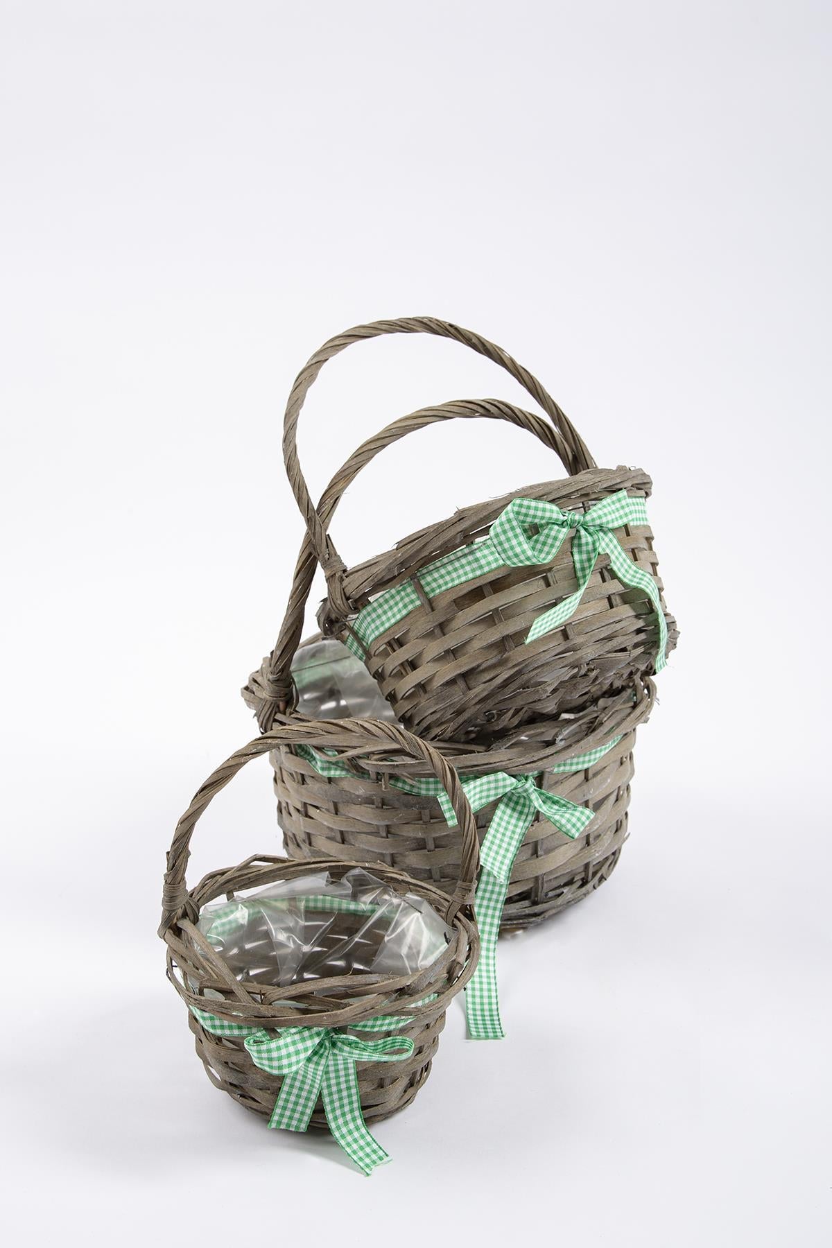 Irya-3'lü Hasır Sepet Gri-Sepet-12-Milagron.com