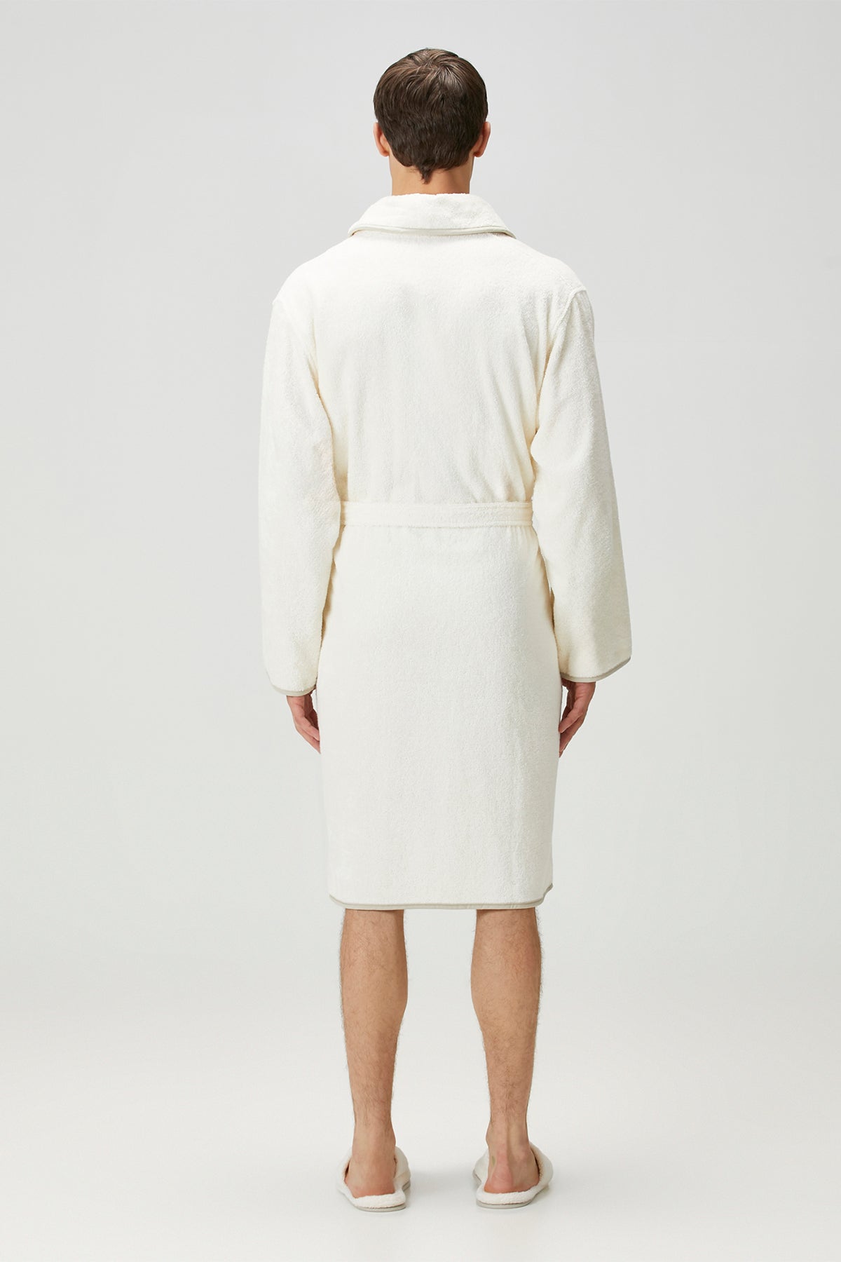 Irya-Allesi %100 Pamuk Erkek Bornoz Ekru-Bornoz-4-Milagron.com