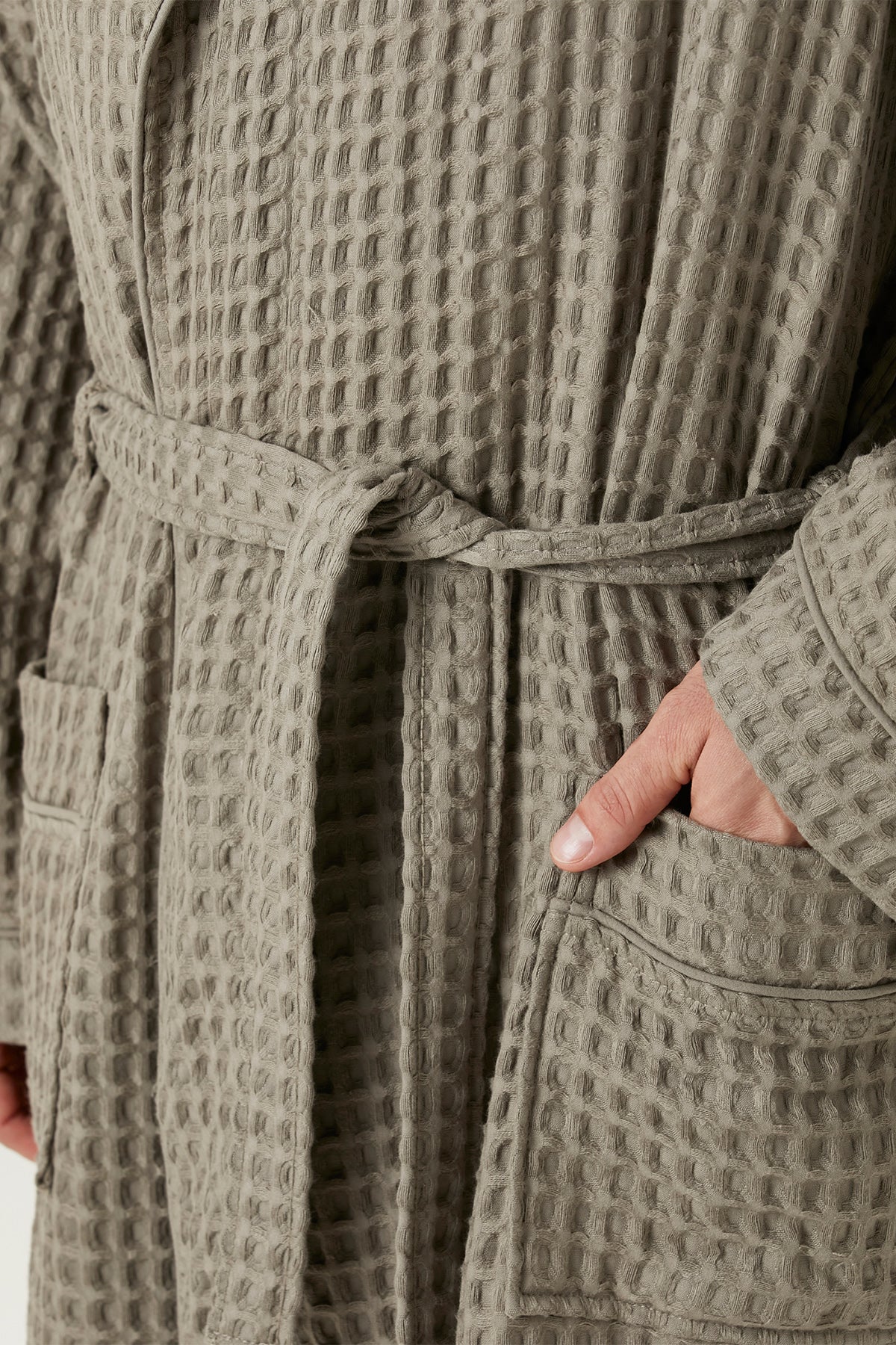 Irya-Aura Waffle Erkek Bornoz Gri-Bornoz-7-Milagron.com