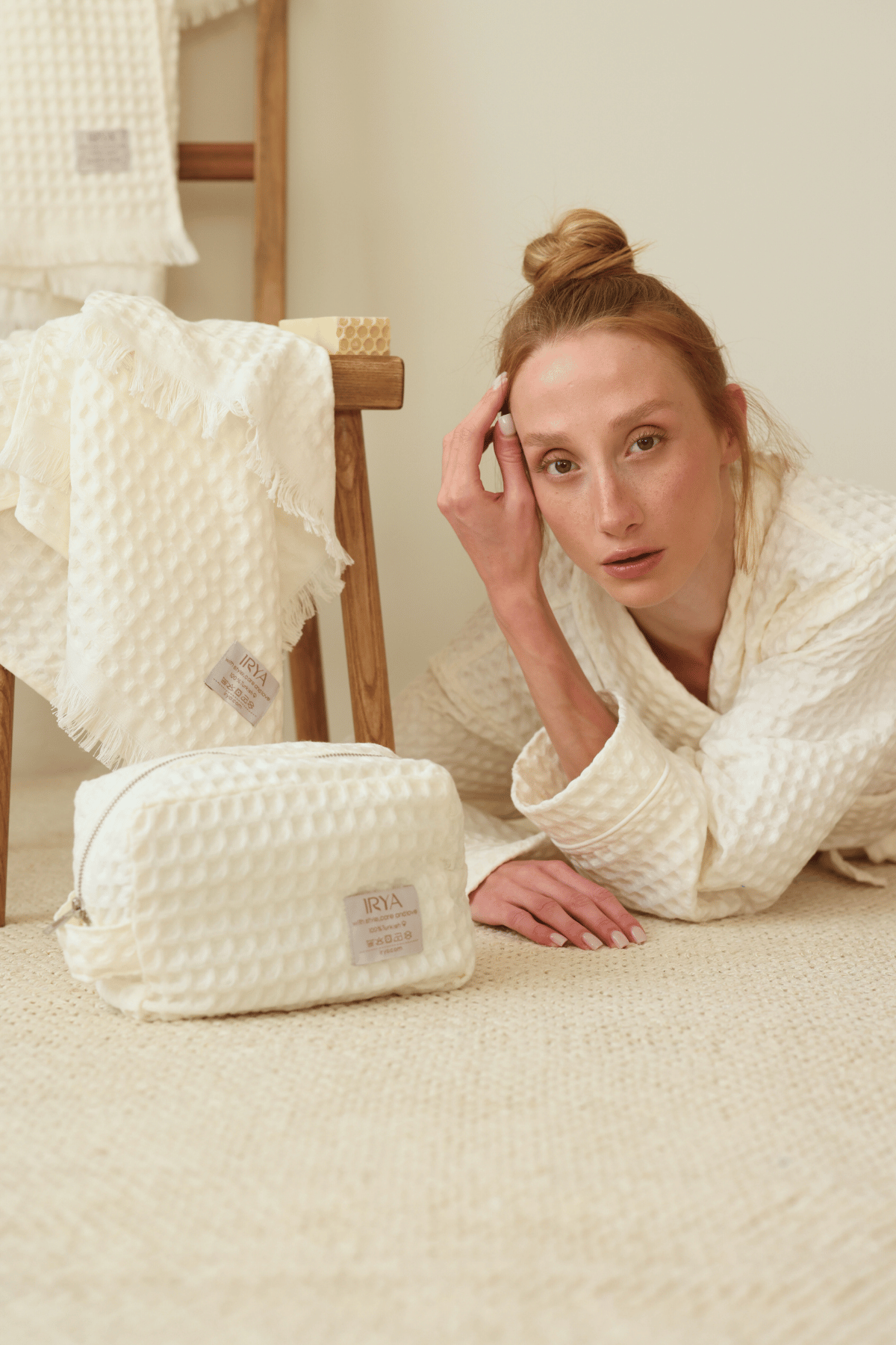 İrya-Aura Waffle Havlu Ekru 50 X100-Havlu-4-Milagron.com