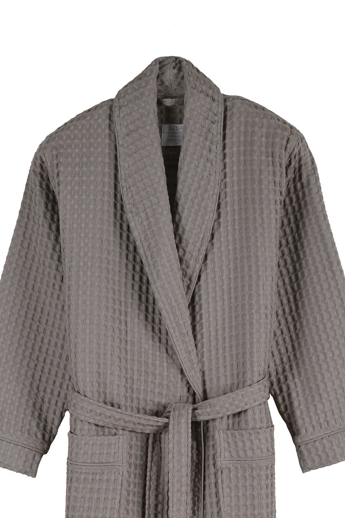 İrya-Aura Waffle Kadın Bornoz Gri-Bornoz-5-Milagron.com