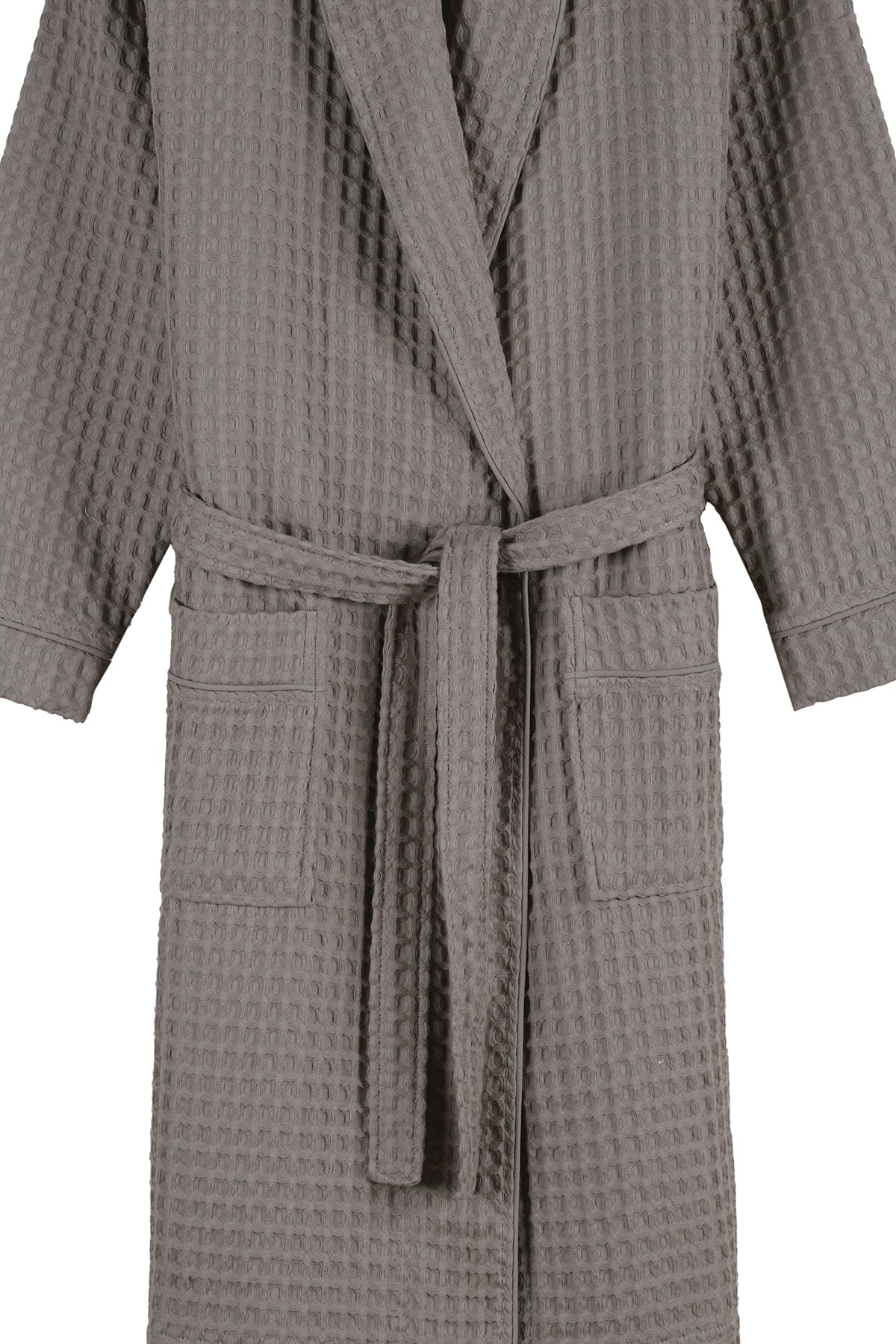 İrya-Aura Waffle Kadın Bornoz Gri-Bornoz-8-Milagron.com