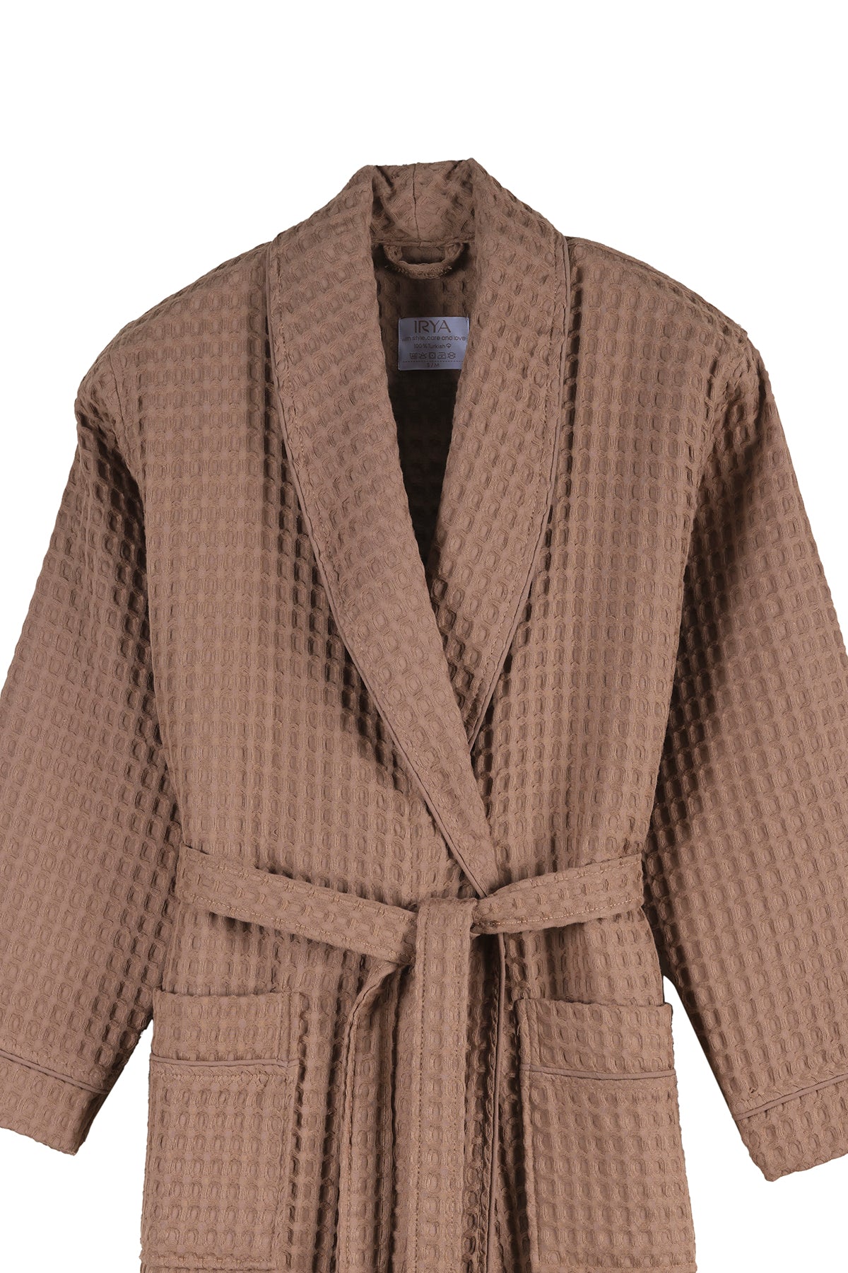 İrya-Aura Waffle Kadın Bornoz Kahve-Bornoz-6-Milagron.com