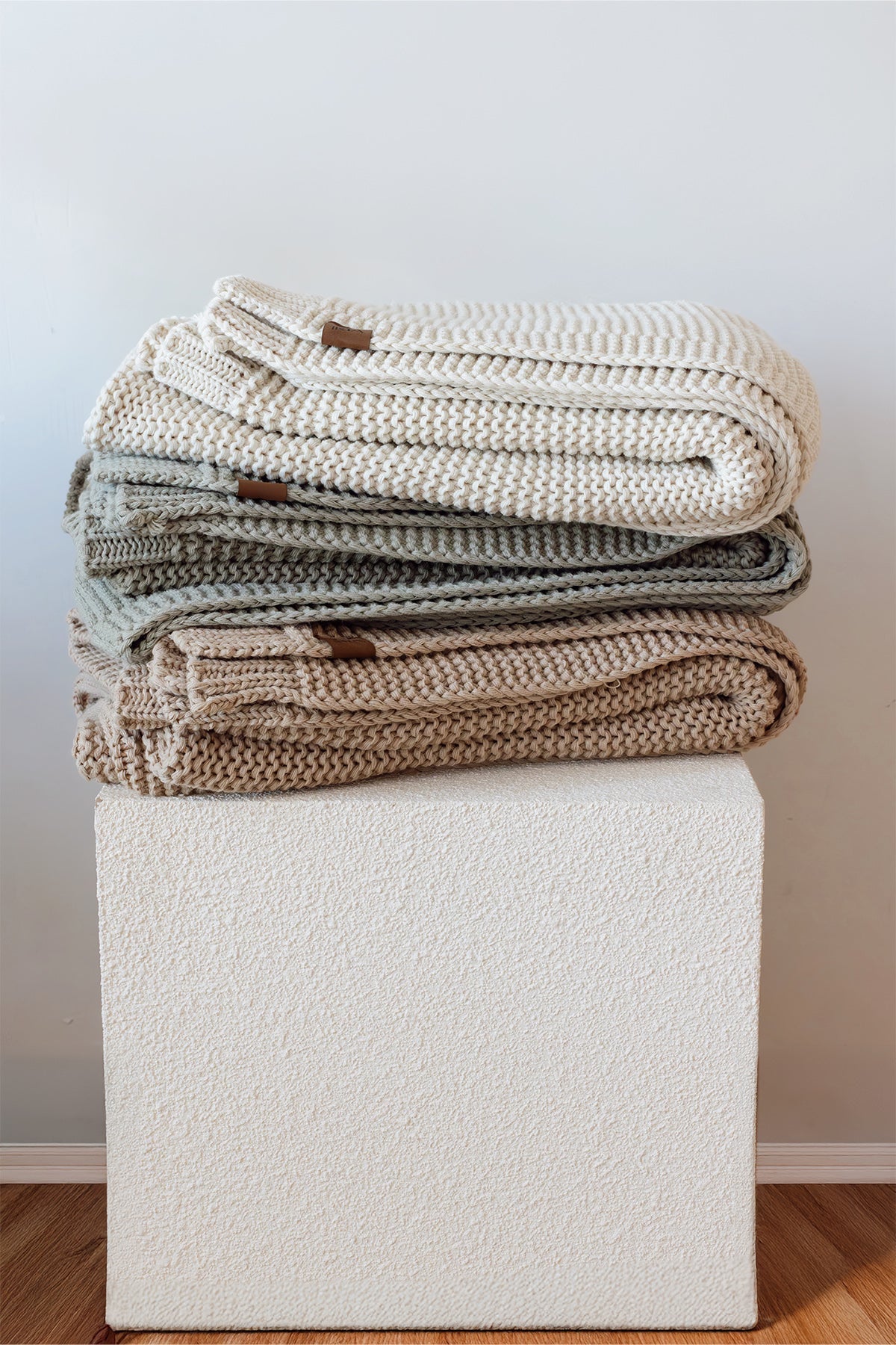 Irya-Biscuit örme Battaniye 130x170 Ekru-Battaniye-6-Milagron.com