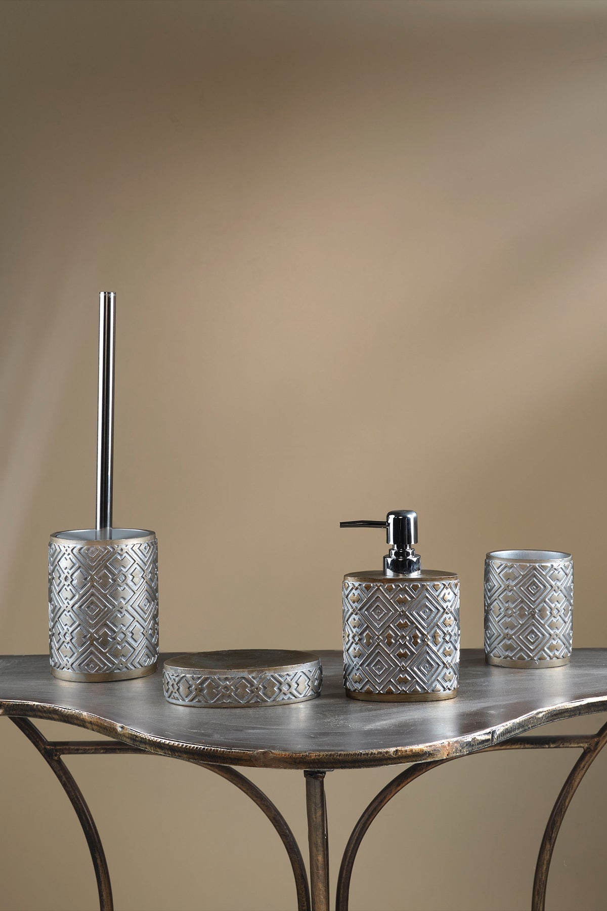 Irya-Cass 4 Parça Banyo Seti Gri-Banyo Seti-1-Milagron.com