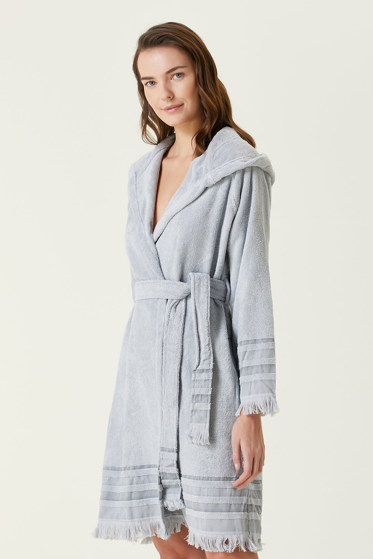 Irya-Confetti Kadın Bornoz Mavi-Bornoz-3-Milagron.com