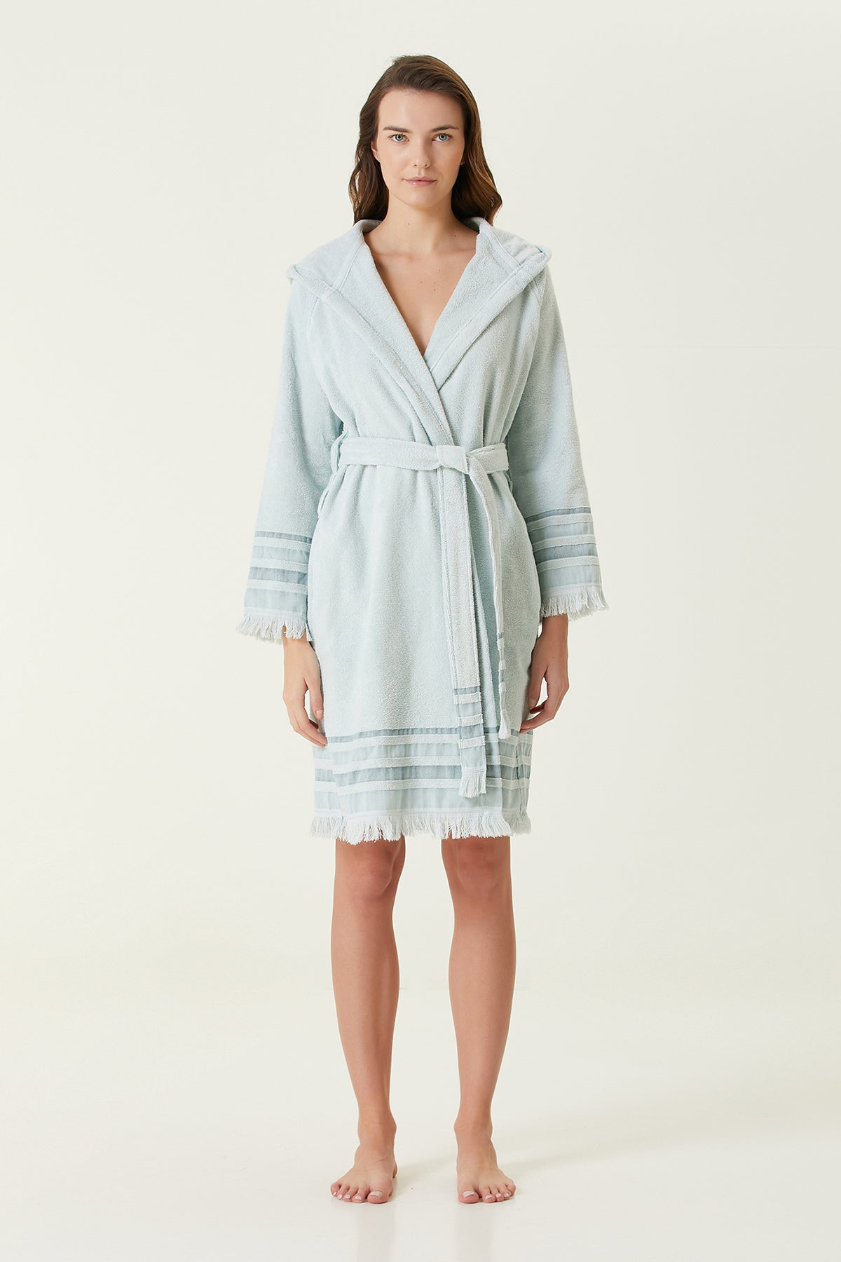 Irya-Confetti Kadın Bornoz Yeşil-Bornoz-1-Milagron.com