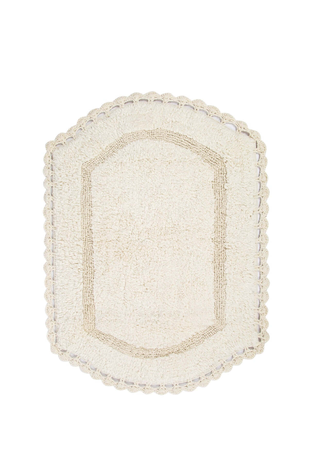 İrya-Dale 2’li Takım Banyo Paspası %100 Pamuk 40x60 + 60x90 Ekru-Banyo Paspası-9-Milagron.com