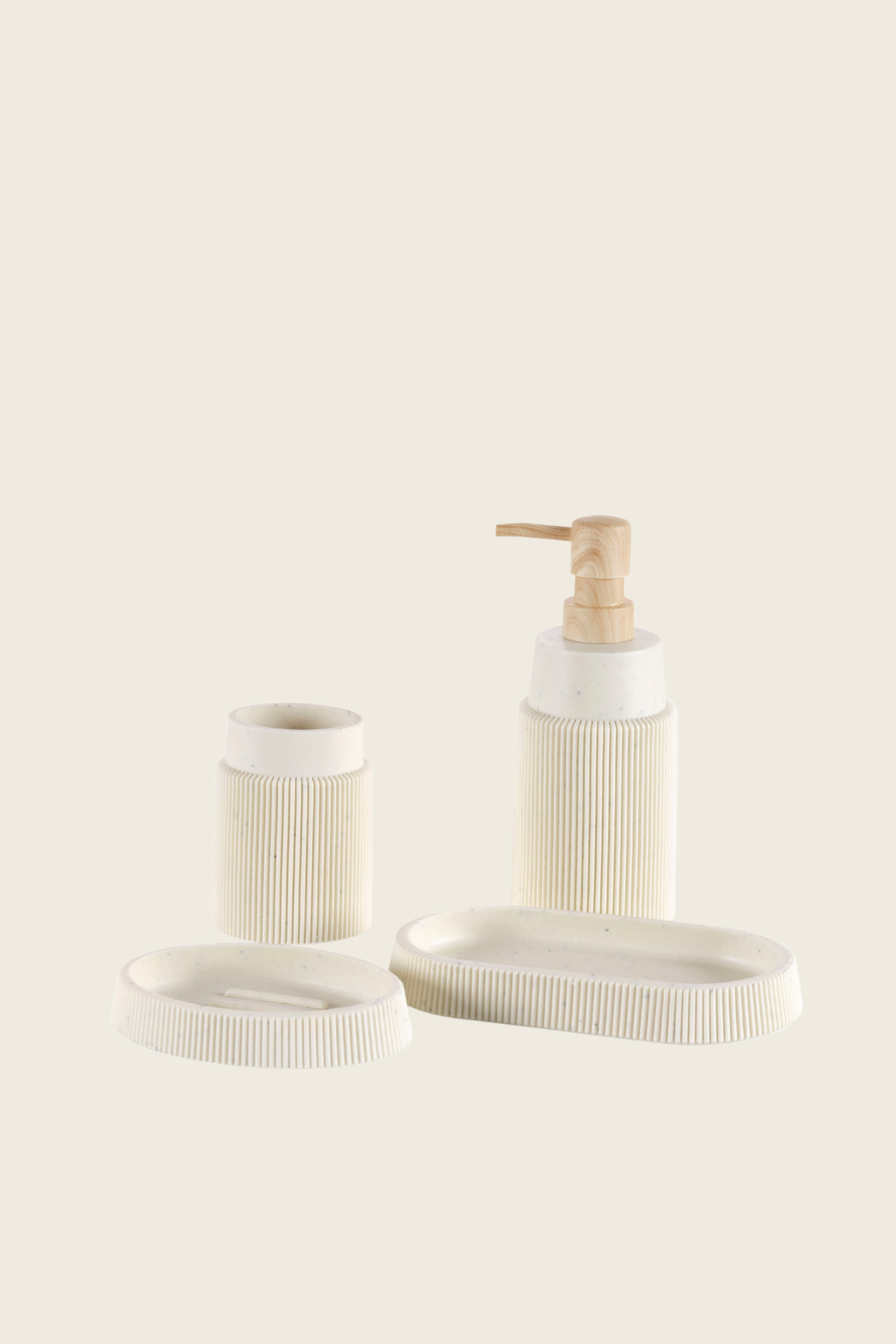 Irya-Earth 4 Parça Banyo Seti Bej-Banyo Seti-2-Milagron.com