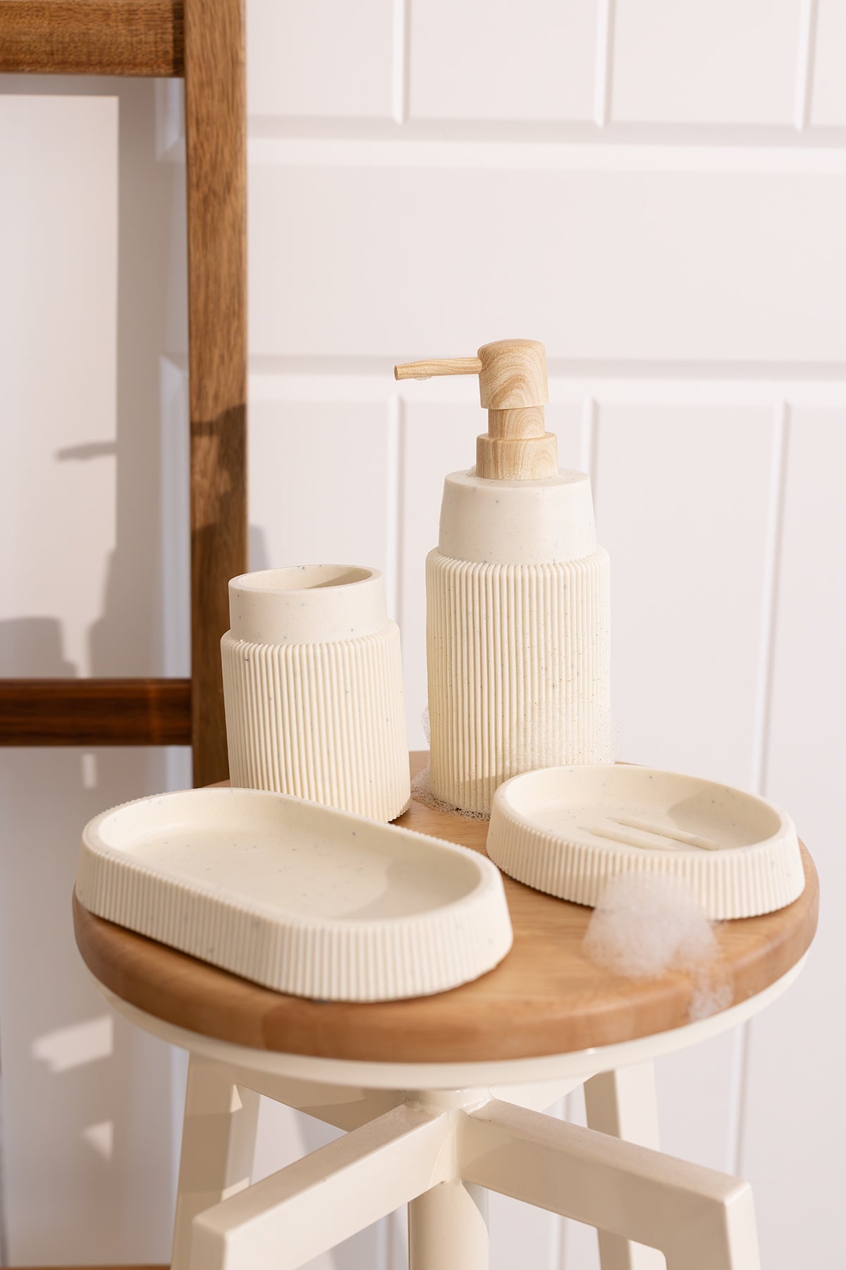 Irya-Earth 4 Parça Banyo Seti Bej-Banyo Seti-4-Milagron.com