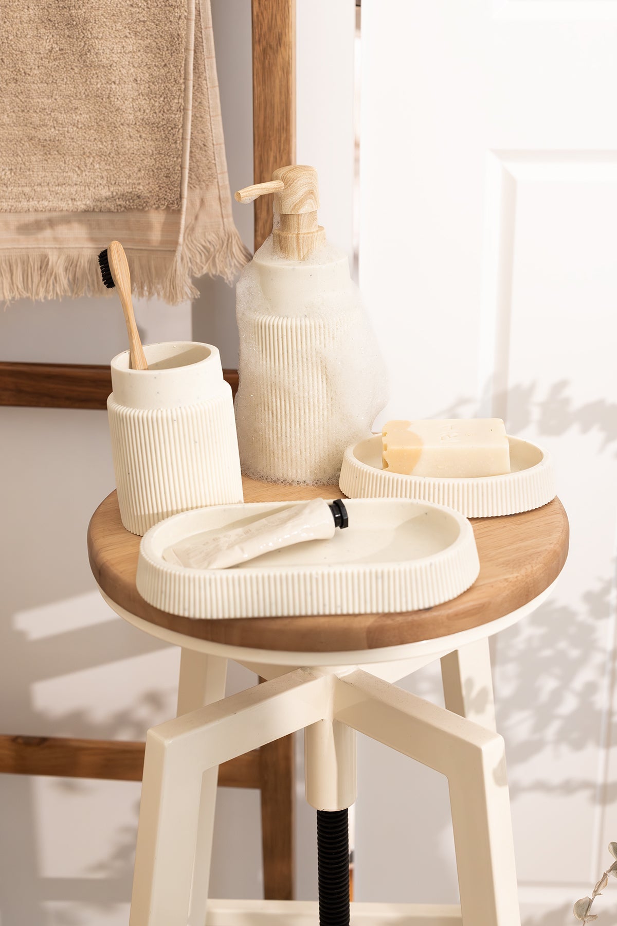 Irya-Earth 4 Parça Banyo Seti Bej-Banyo Seti-5-Milagron.com