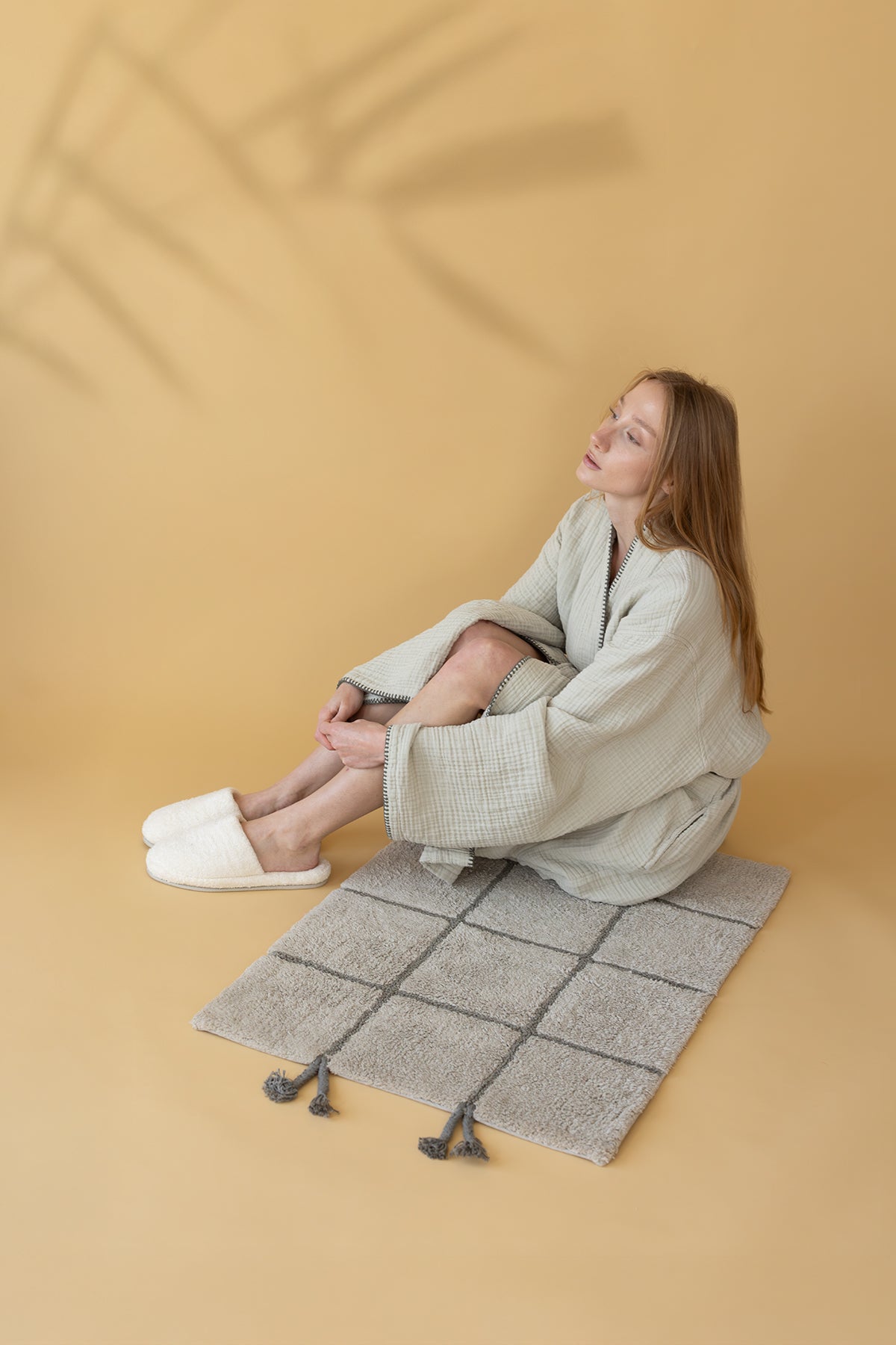 İrya-Elani Tekli Banyo Paspası %100 Pamuk 50x80 Cm Mint-Banyo Paspası-1-Milagron.com