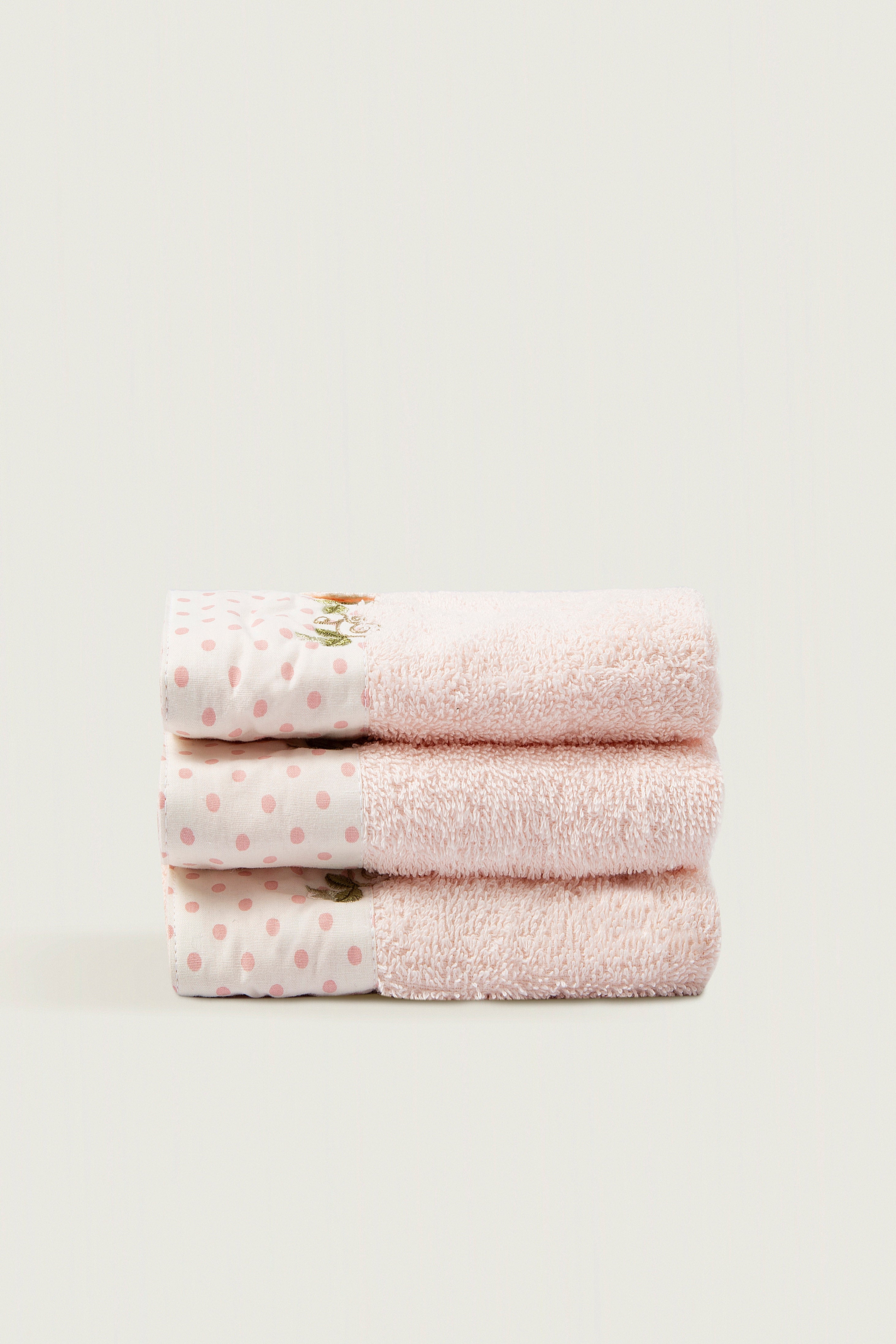 Irya-Lavin Nakışlı Havlu Seti3’lü 30x50 Cm Somon-Havlu & Peştamal-1-Milagron.com