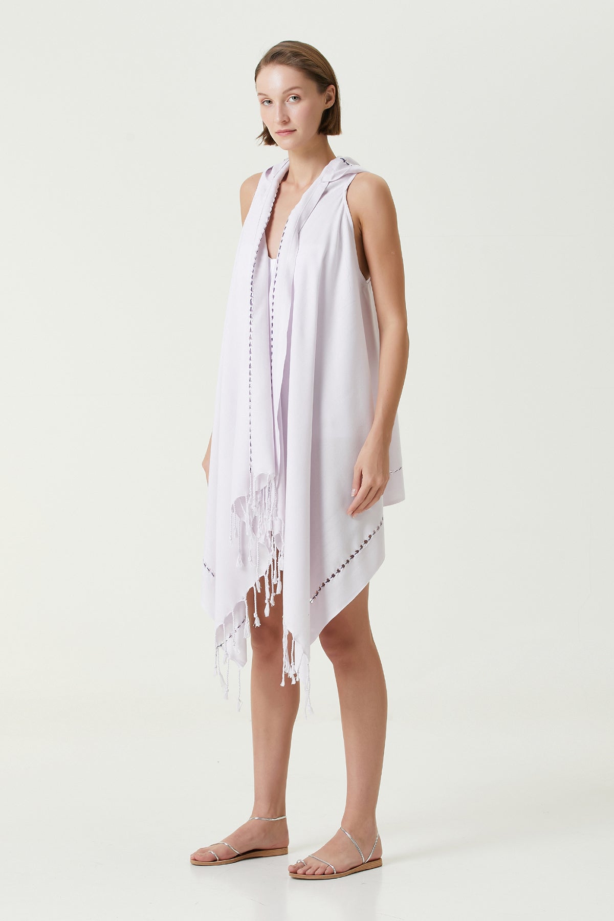 Irya-Layla Kapüşonlu Elbise Lila-Elbise-3-Milagron.com