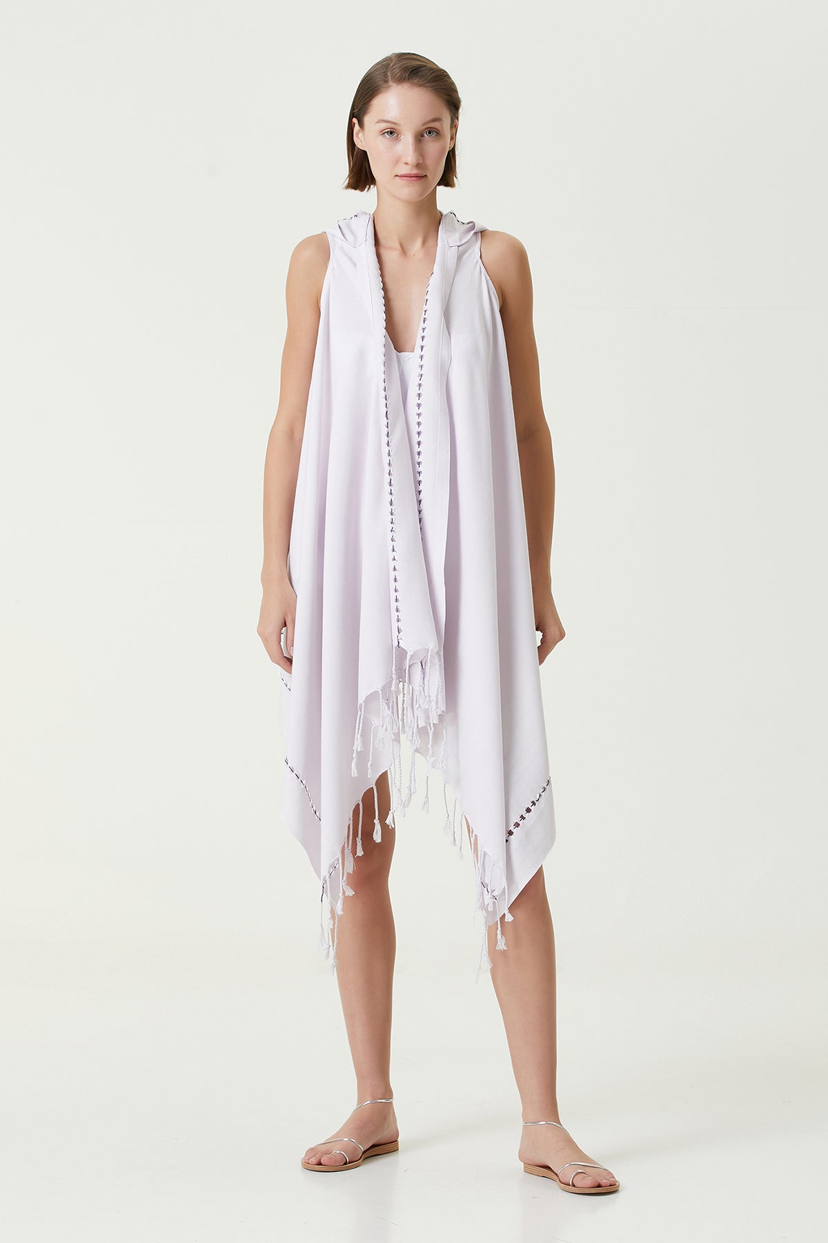 Irya-Layla Kapüşonlu Elbise Lila-Elbise-4-Milagron.com