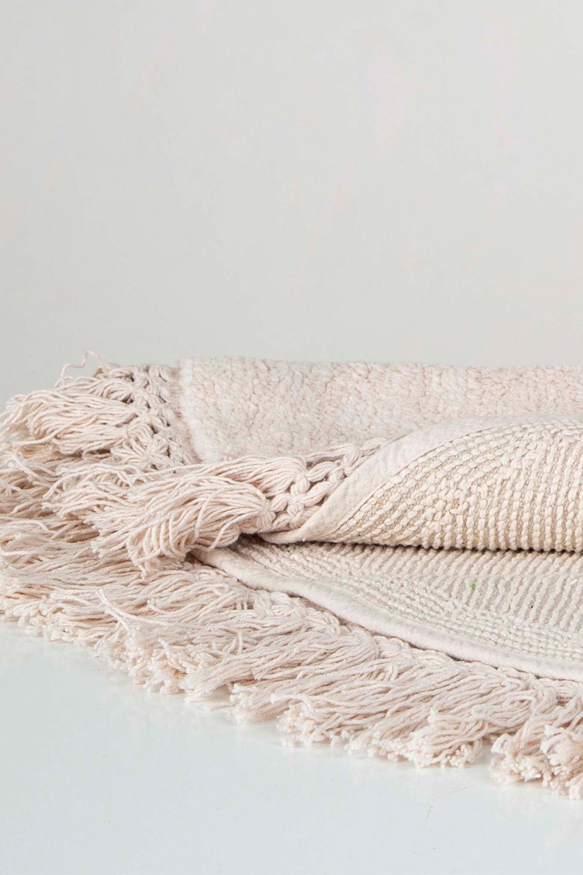 Irya-Lora Yuvarlak Banyo Paspası %100 Pamuk 90x90 Pembe-Paspas-6-Milagron.com