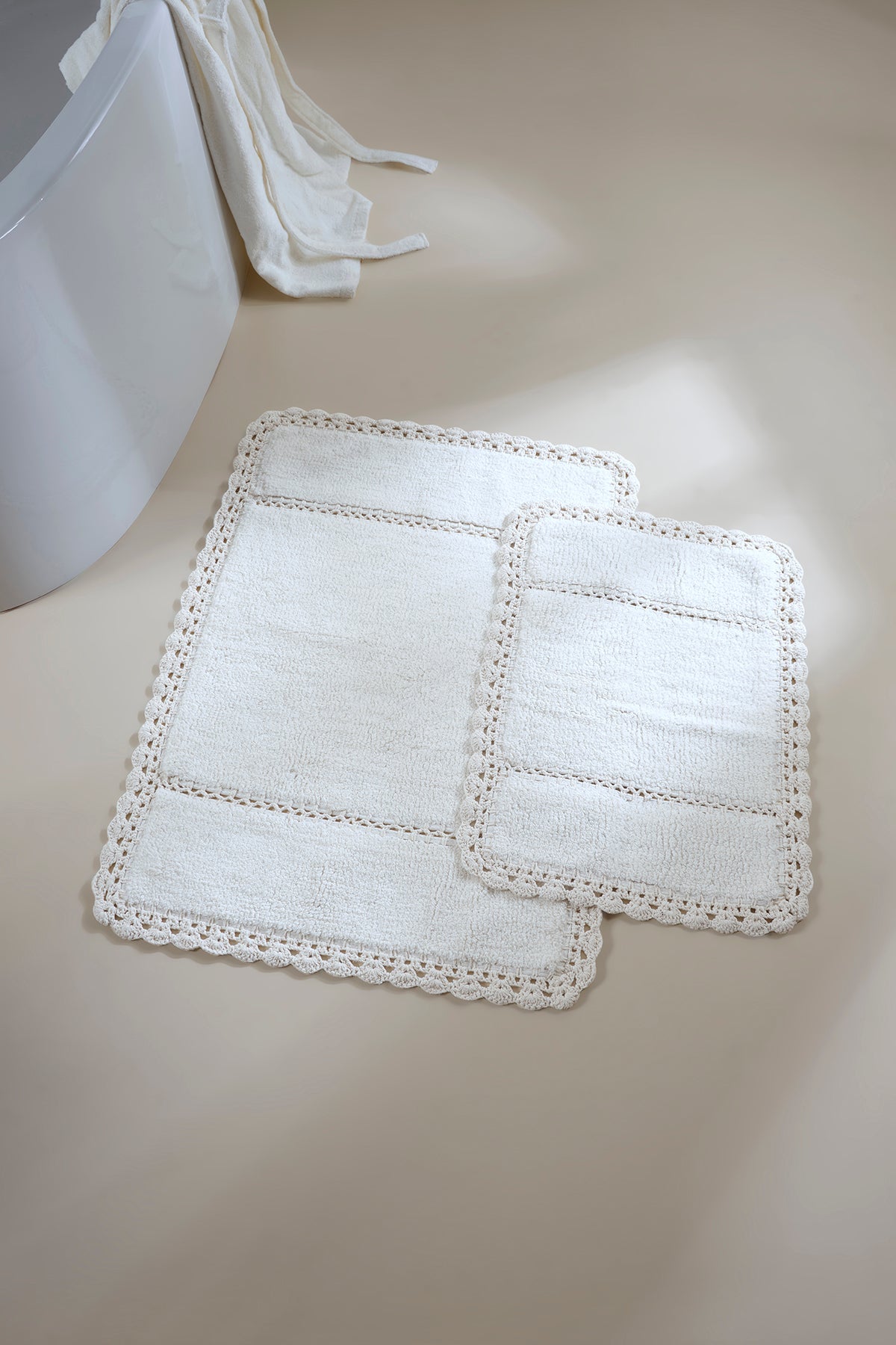 Irya-Lorinda 2’li Takım Banyo Paspası %100 Pamuk 40x60 + 60x90-Paspas-3-Milagron.com