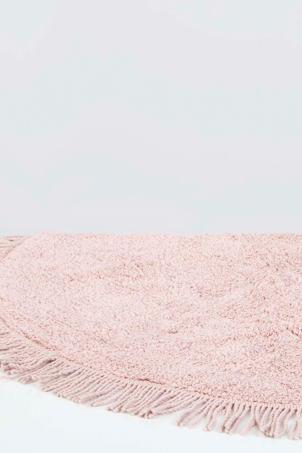 Irya-Loris Yuvarlak Banyo Paspası %100 Pamuk Pembe-Paspas-5-Milagron.com