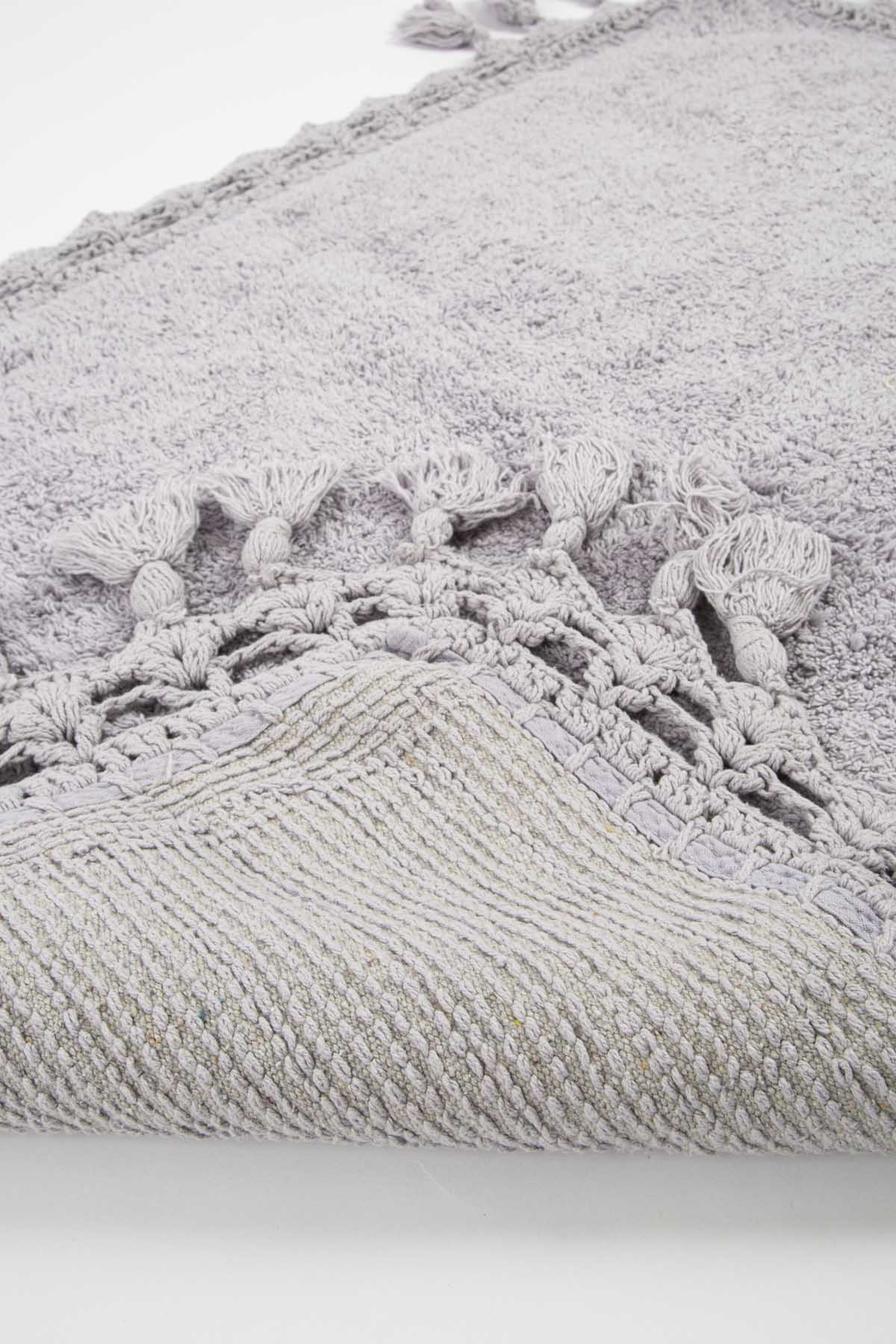 Irya-Lorna Tekli Banyo Paspası %100 Pamuk 70x110 Lila-Paspas-5-Milagron.com