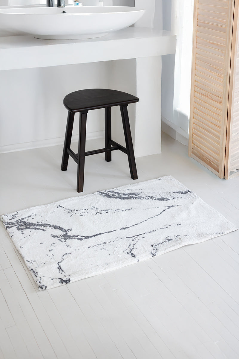 Irya-Marmera Tekli Banyo Paspası 60x100 Koyu Gri-Paspas-2-Milagron.com