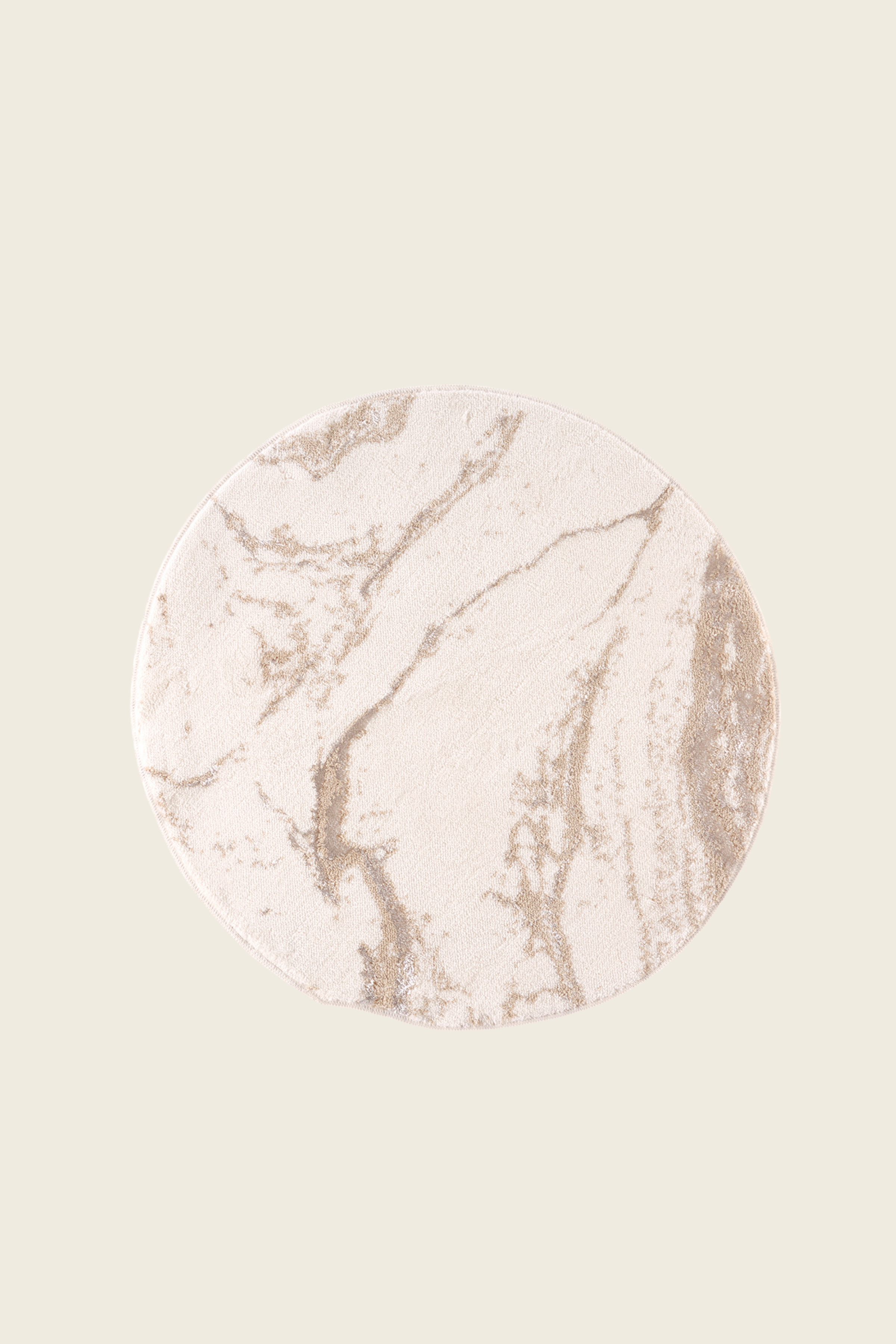 Irya-Marmera Yuvarlak Banyo Paspası 70x70 Bej-Paspas-2-Milagron.com