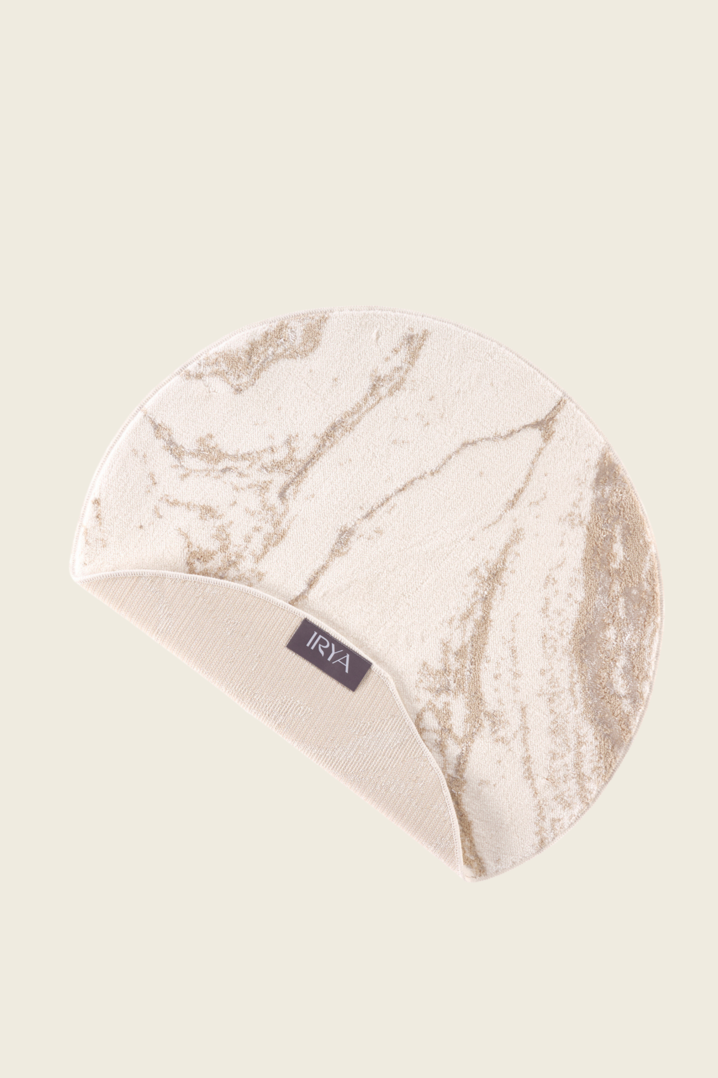 Irya-Marmera Yuvarlak Banyo Paspası 70x70 Bej-Paspas-3-Milagron.com