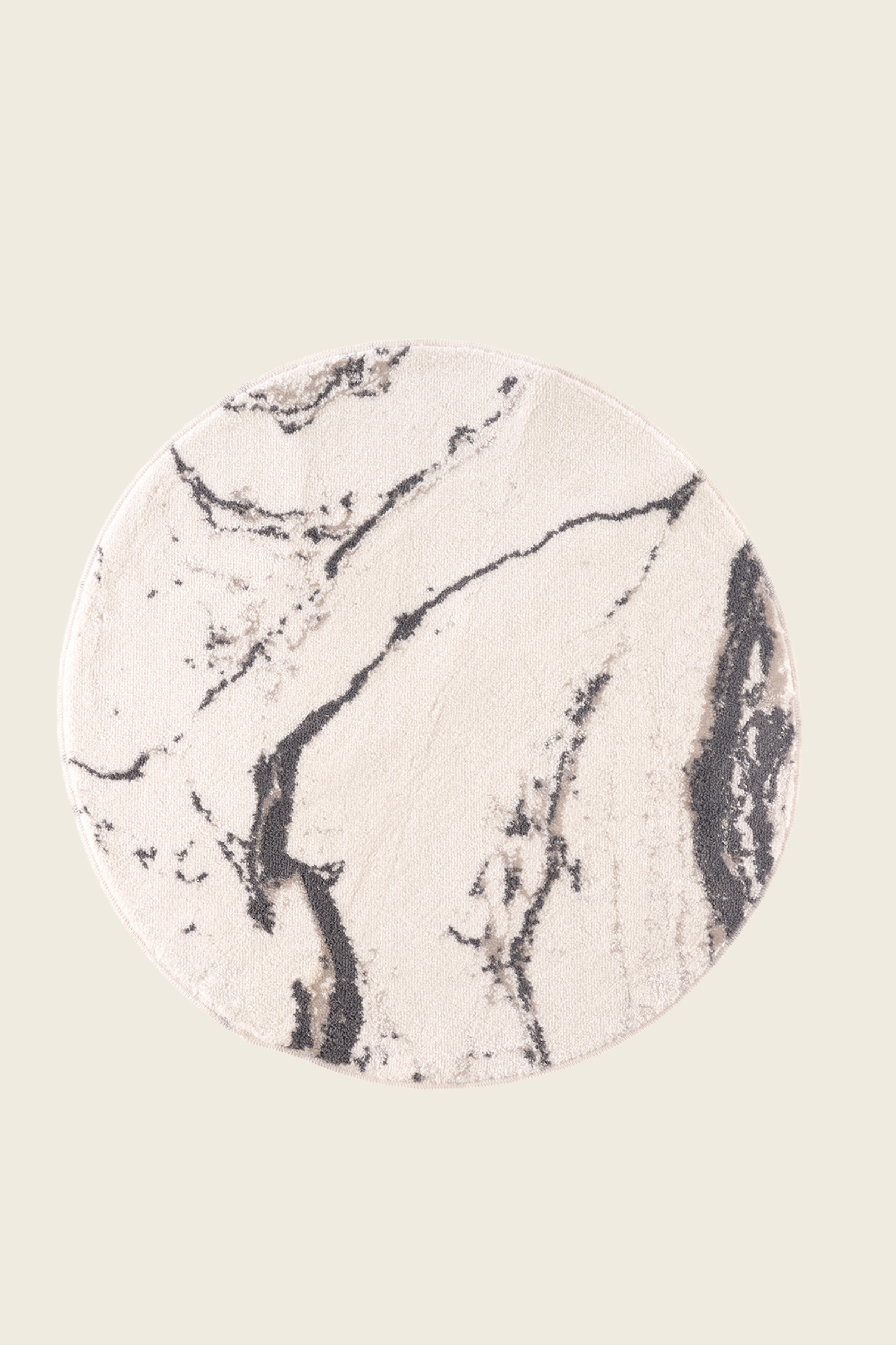 Irya-Marmera Yuvarlak Banyo Paspası 70x70 Koyu Gri-Paspas-3-Milagron.com