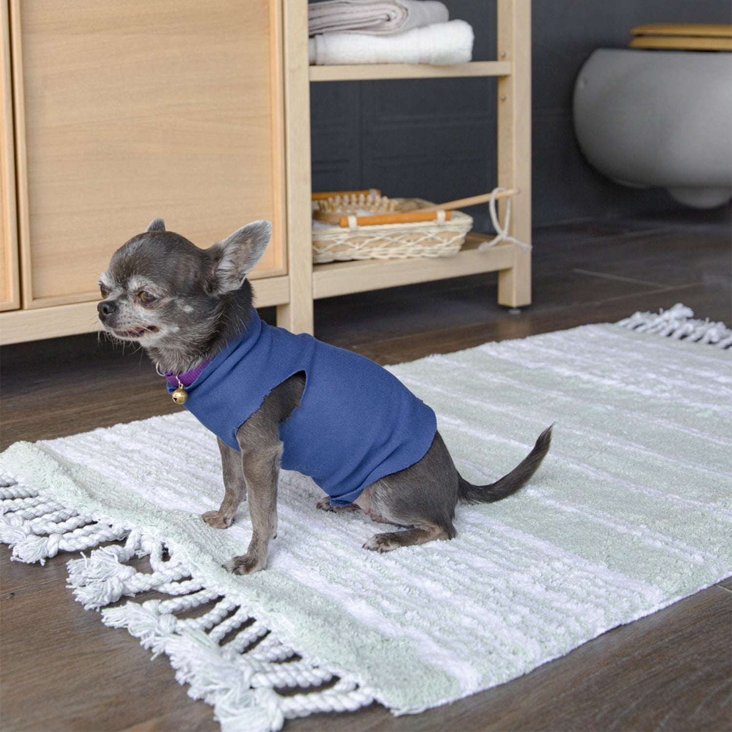 Irya-Martil Tekli Banyo Paspası %100 Pamuk 70x110 Yeşil-Paspas-3-Milagron.com