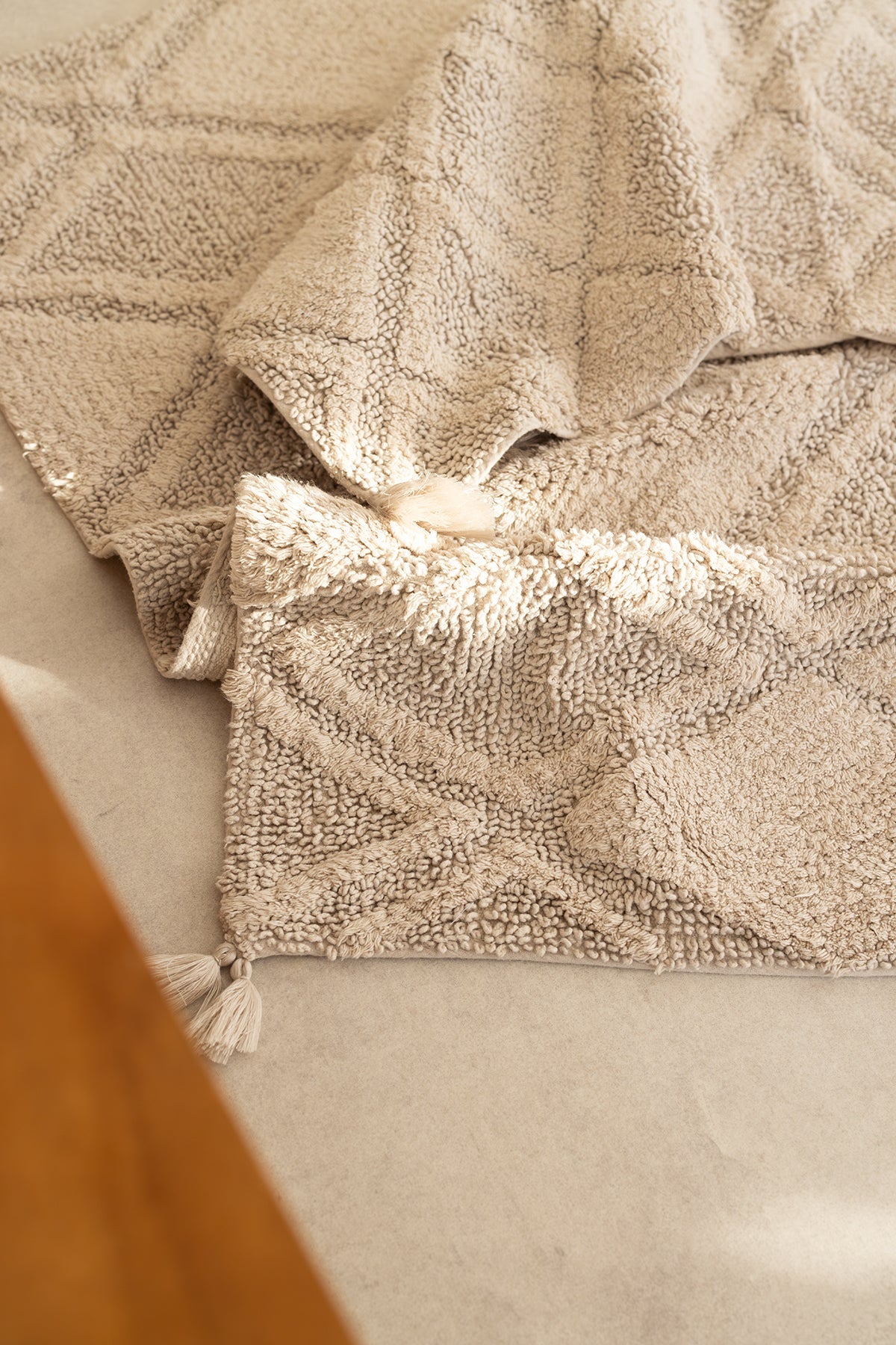 İRYA-Maxi 2’li Takım Banyo Paspası %100 Pamuk 40x60 + 60x90 Bej-Banyo Paspası-1-Milagron.com