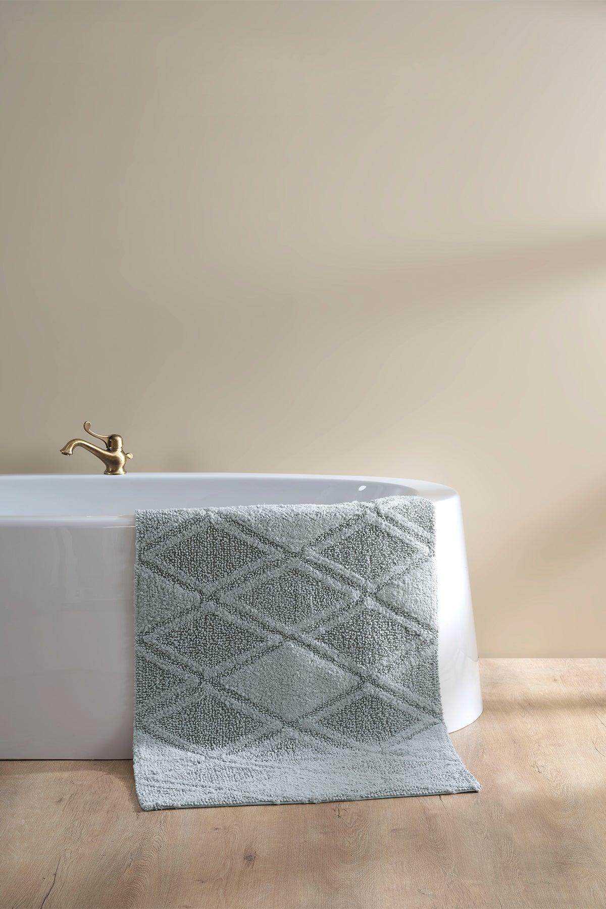 Irya-Maxi Tekli Banyo Paspası %100 Pamuk 70x110 Yeşil-Paspas-1-Milagron.com