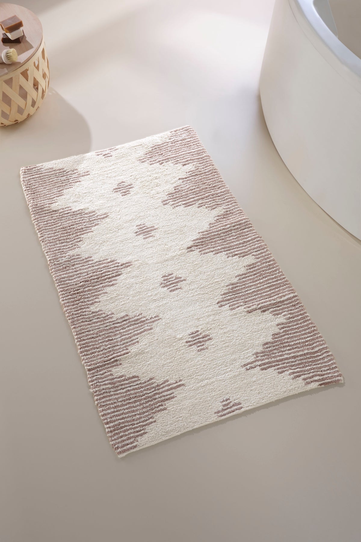 Irya-Mistic Tekli Banyo Paspası %100 Pamuk 70x110 Kahverengi-Paspas-1-Milagron.com