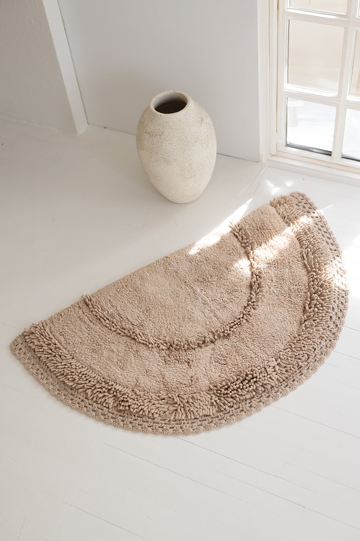 Irya-Moon Tekli Banyo Paspası %100 Pamuk 50x80 Mocha-Paspas-1-Milagron.com