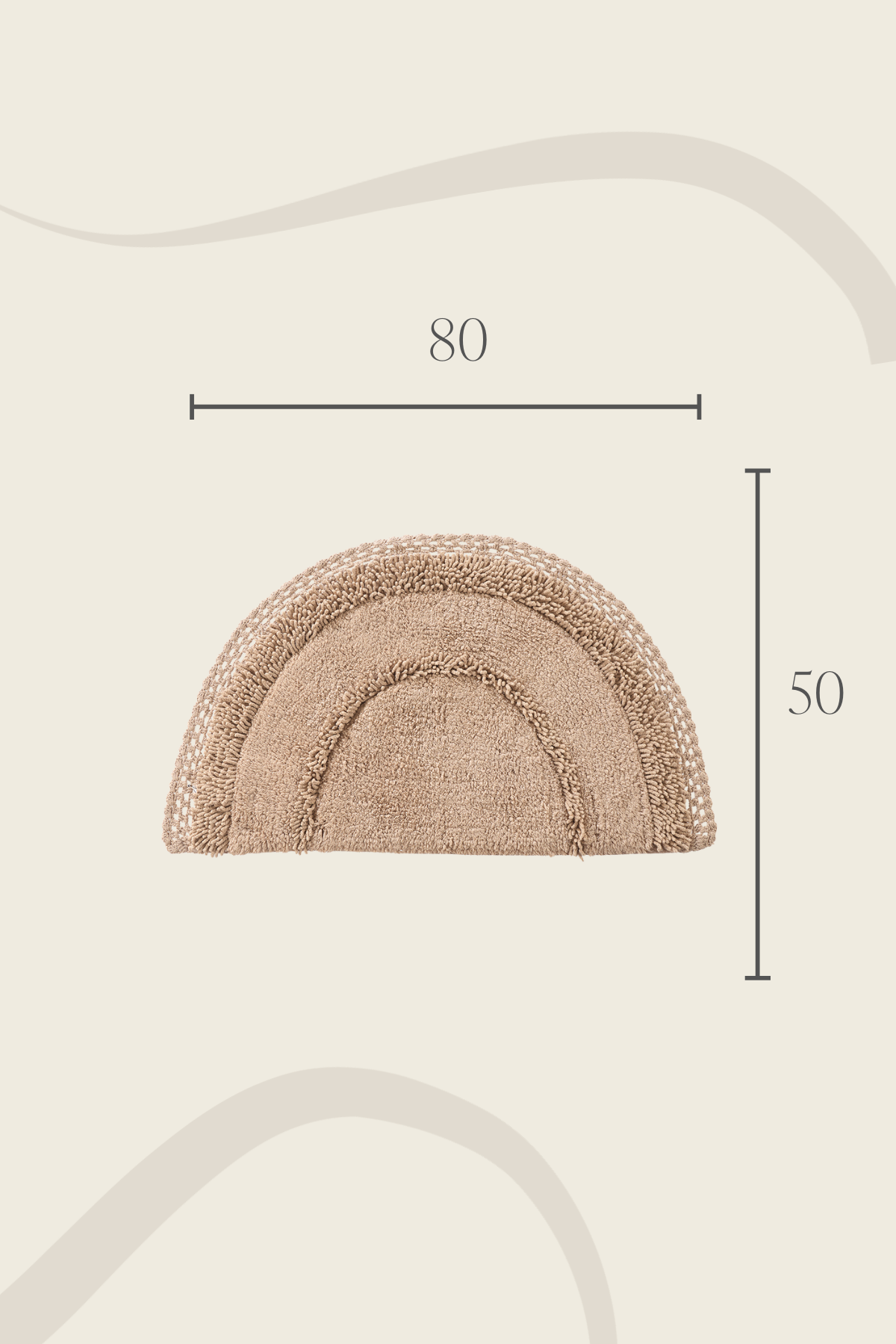 Irya-Moon Tekli Banyo Paspası %100 Pamuk 50x80 Mocha-Paspas-4-Milagron.com