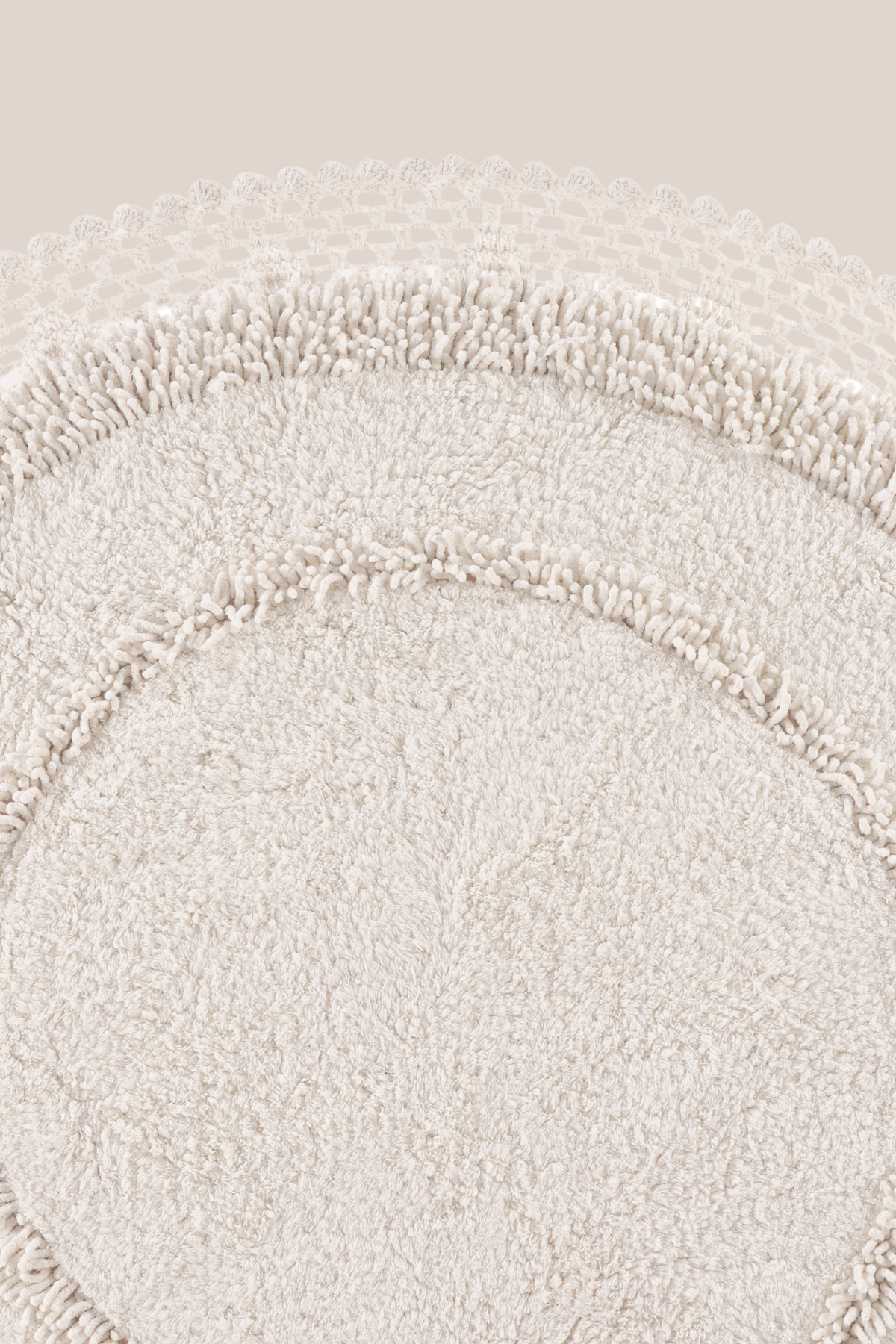 Irya-Moon Yuvarlak Banyo Paspası %100 Pamuk 120x120 Ekru-Paspas-11-Milagron.com