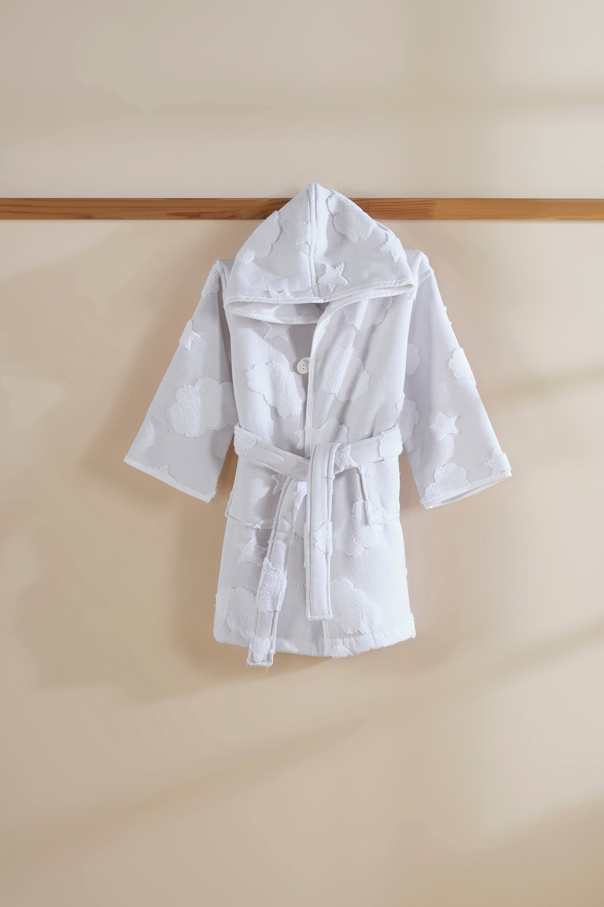 Irya-My Cloudy Sky Çocuk Bornoz Gri-Bornoz-1-Milagron.com