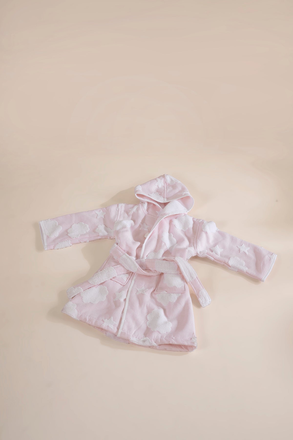 Irya-My Cloudy Sky Çocuk Bornoz Pembe-Bornoz-2-Milagron.com