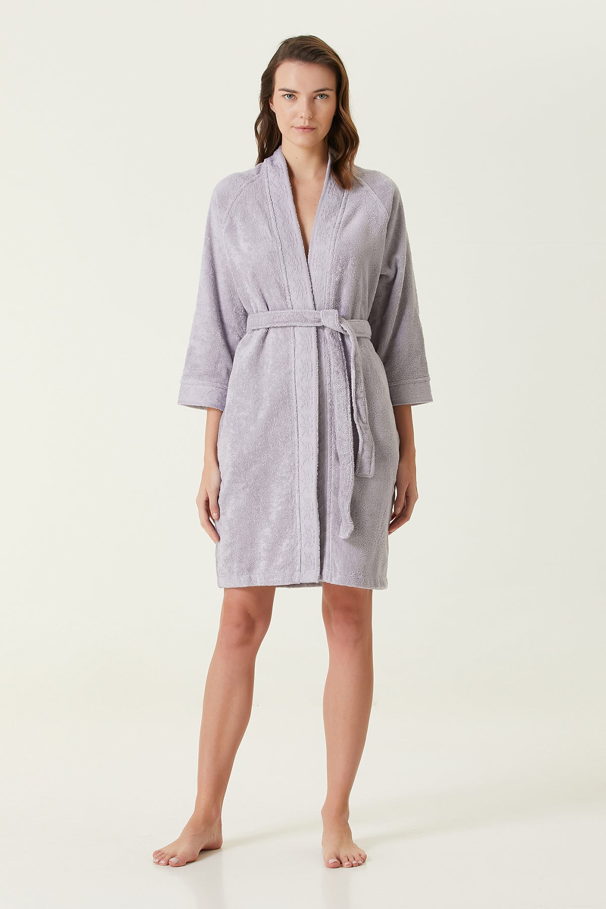 Irya-Nera Kadın Bornoz Lila-Bornoz-1-Milagron.com