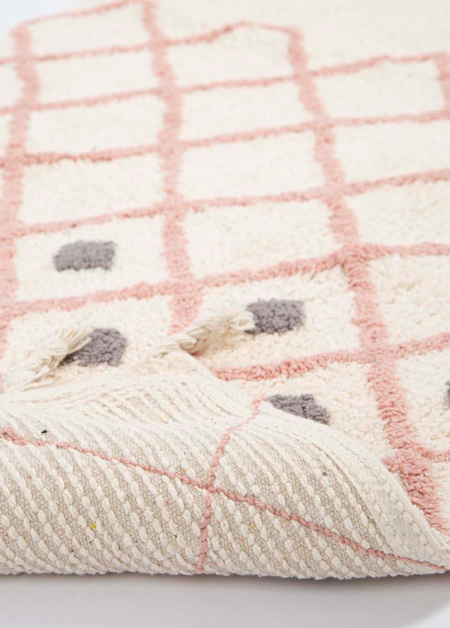 Irya-Neveda Tekli Banyo Paspası %100 Pamuk 60x90 Pembe-Paspas-6-Milagron.com