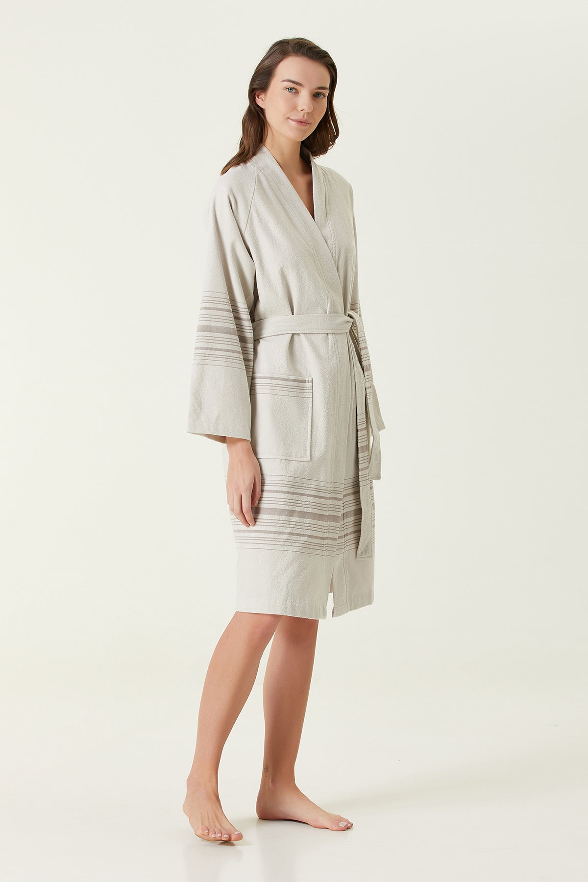 Irya-New Derin Spa Kadın Bornoz Bej-Bornoz-2-Milagron.com